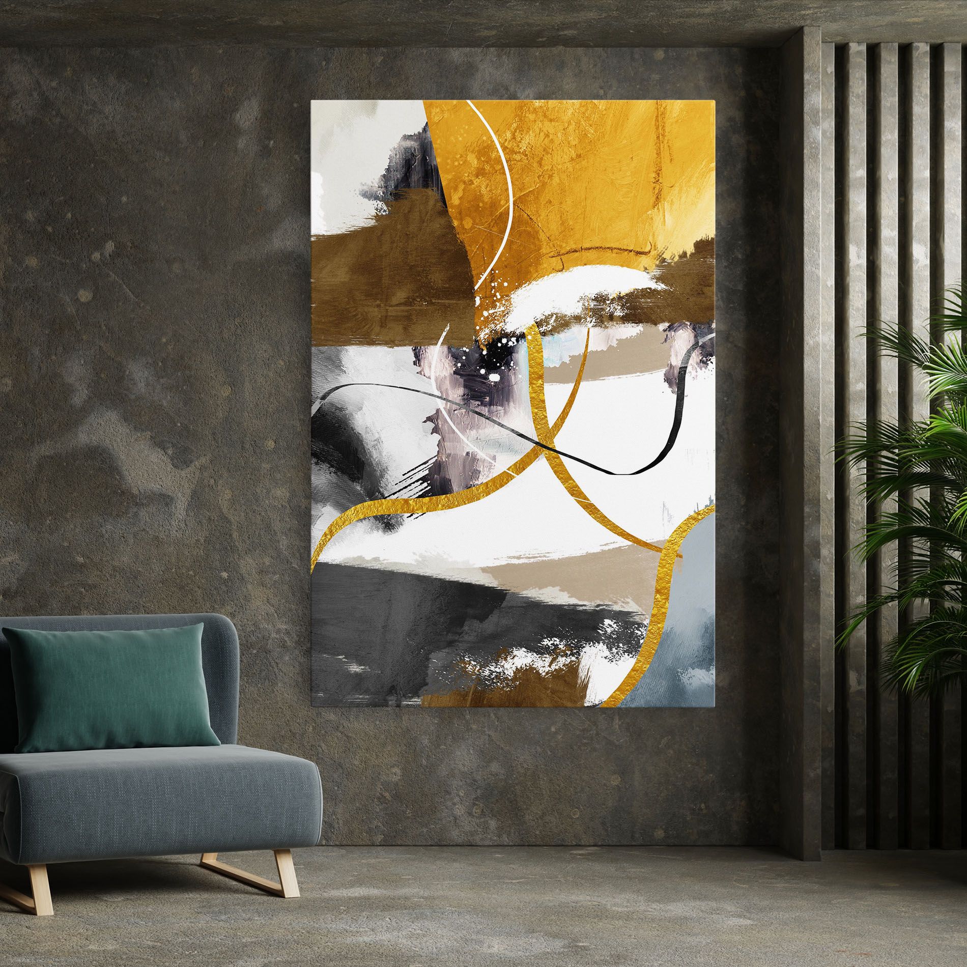 Chaotic Golden Painting mockup 7