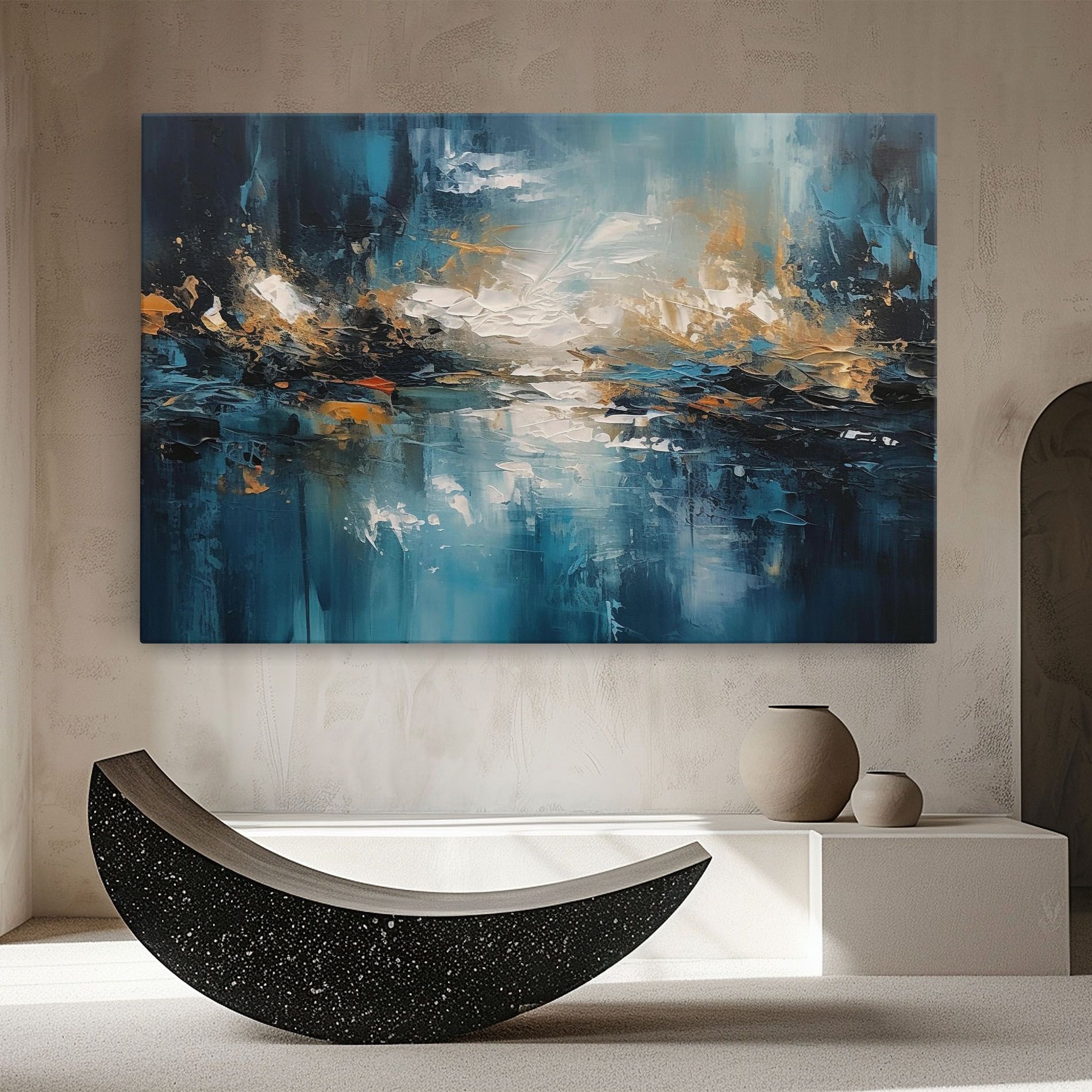 Картина на платно Abstract Blue Art