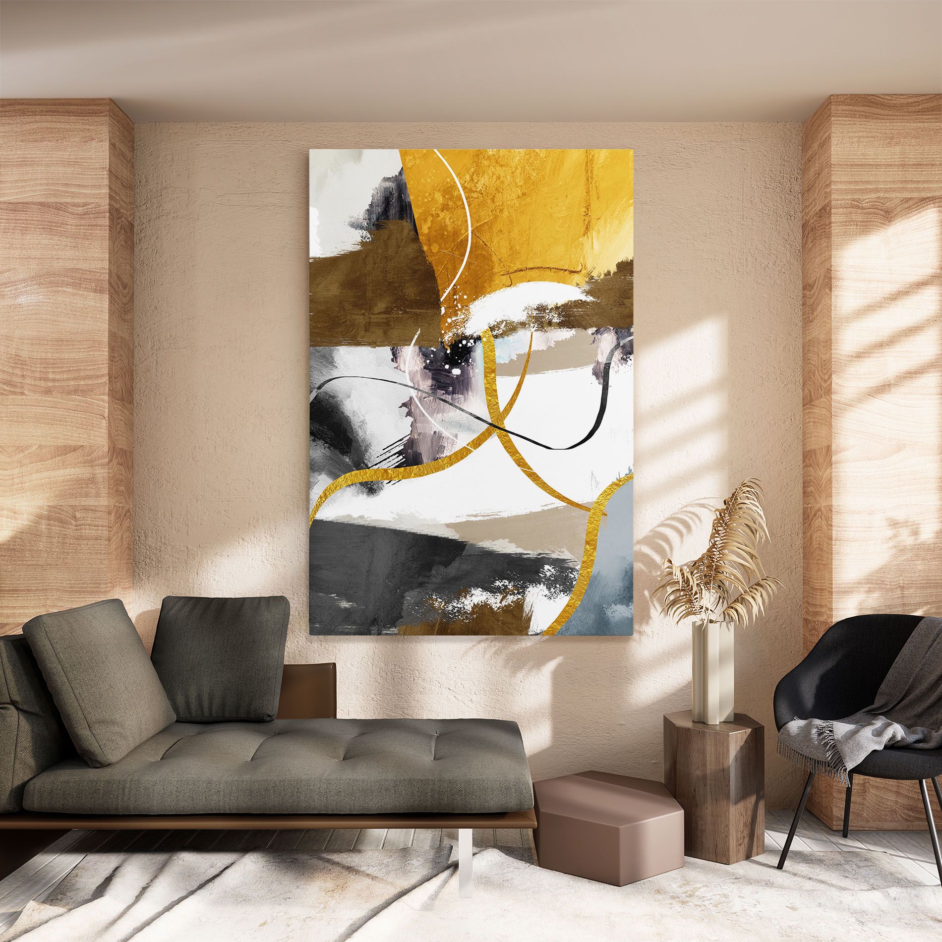 Chaotic Golden Painting mockup 8