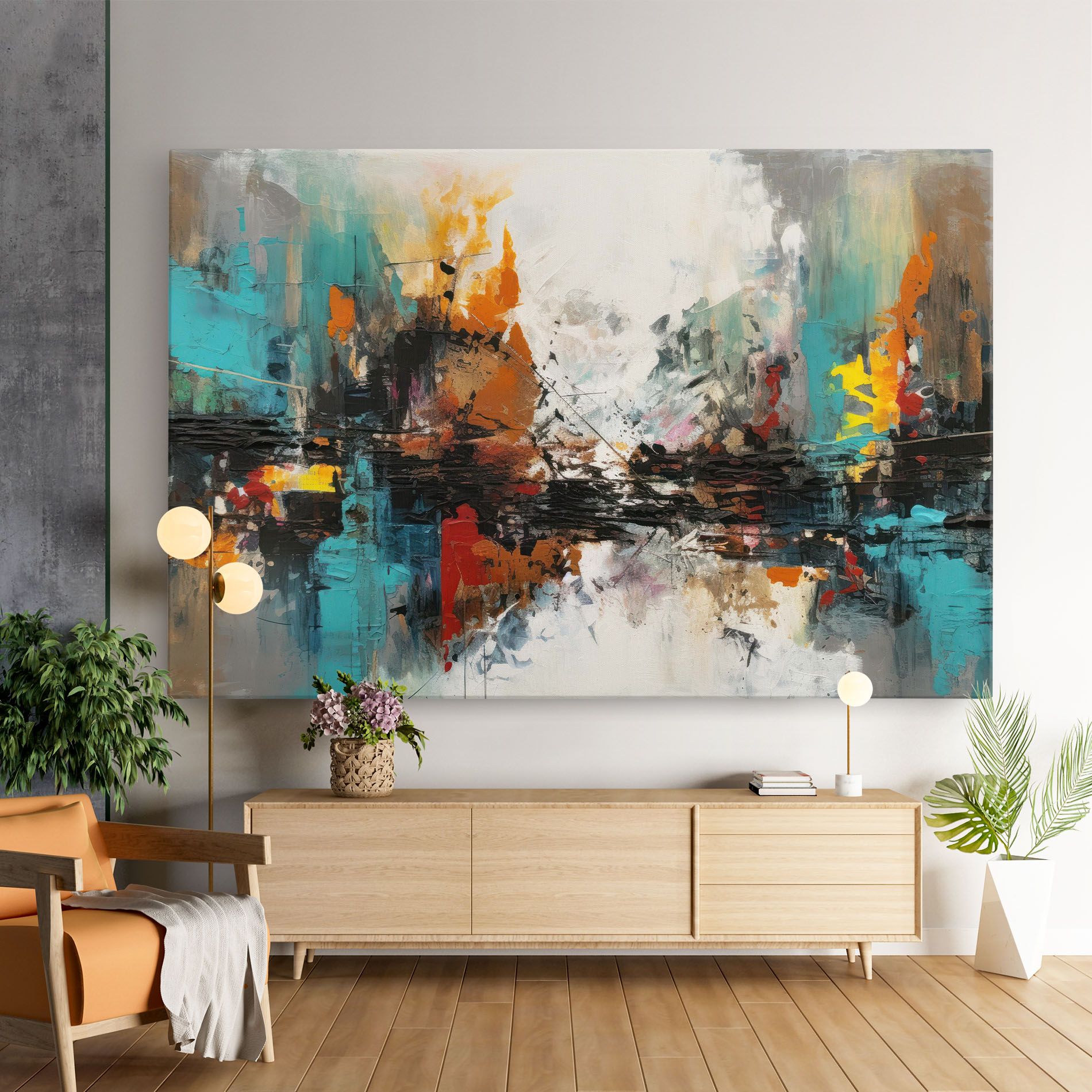 Abstract City Painting mockup 9