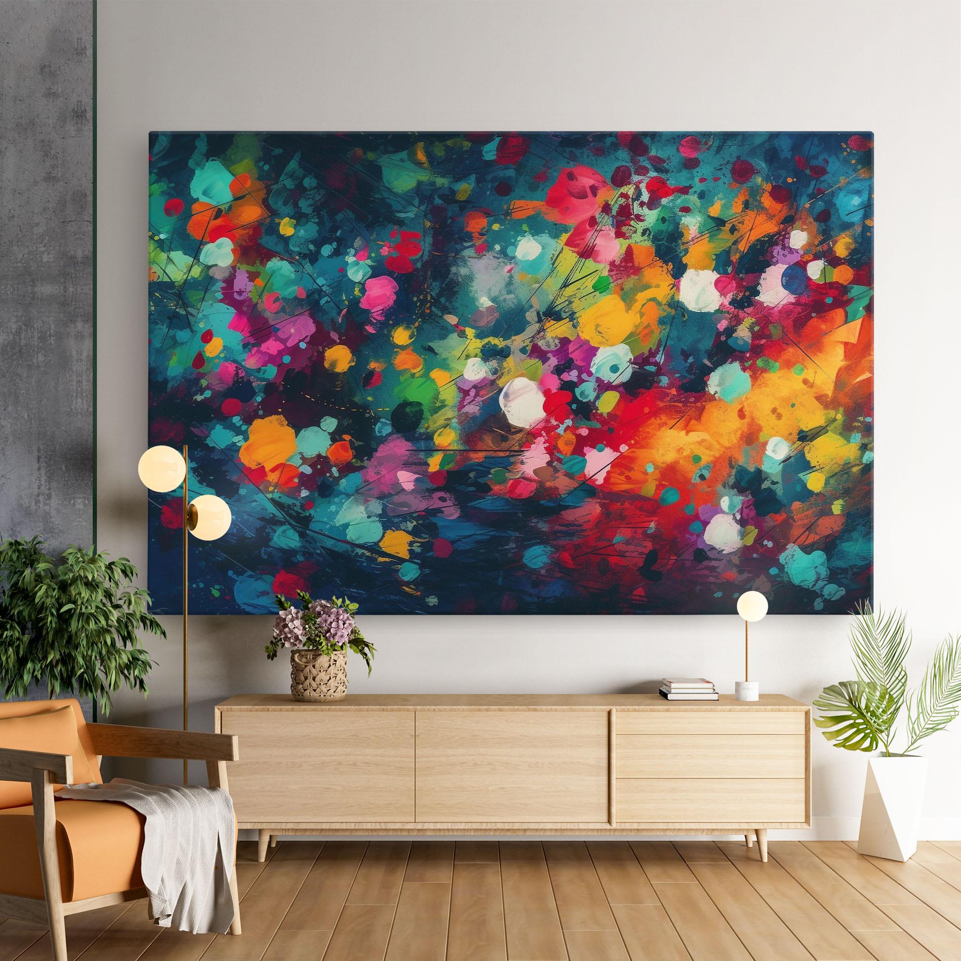 Картина на платно Colors Blue Background mockup 9