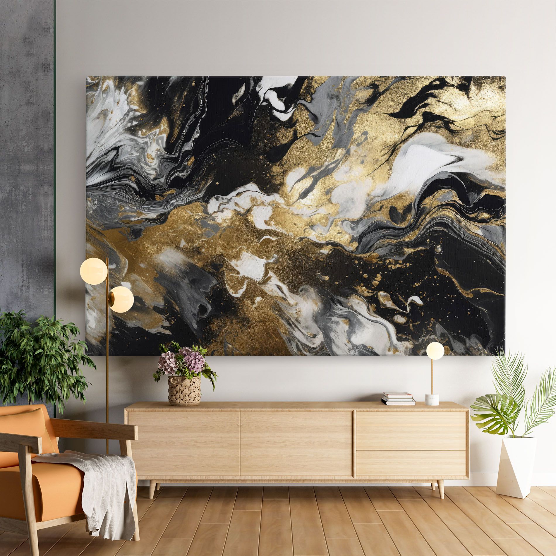 Gold Acrylic Fluid mockup 9