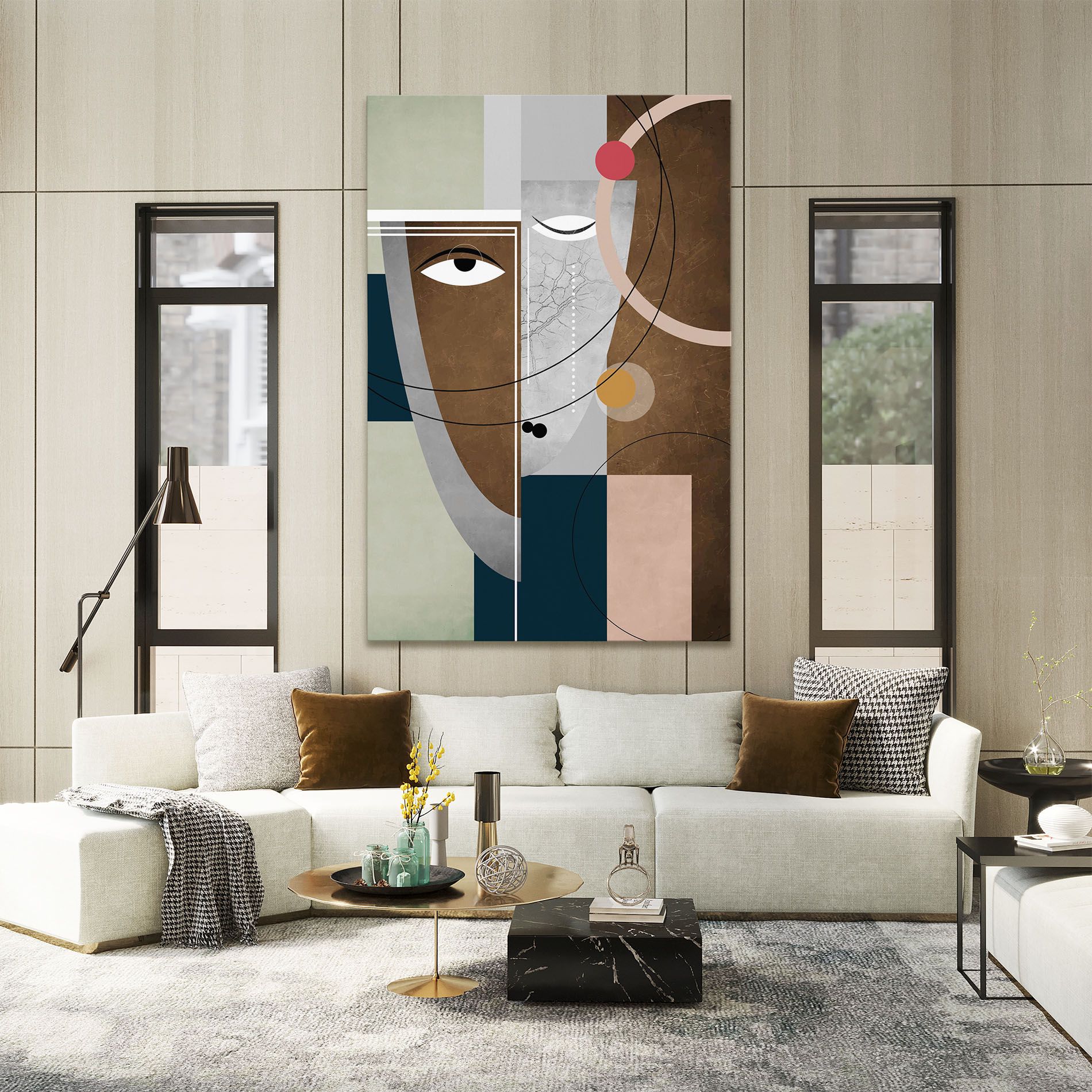 Abstract Brown Face mockup 2