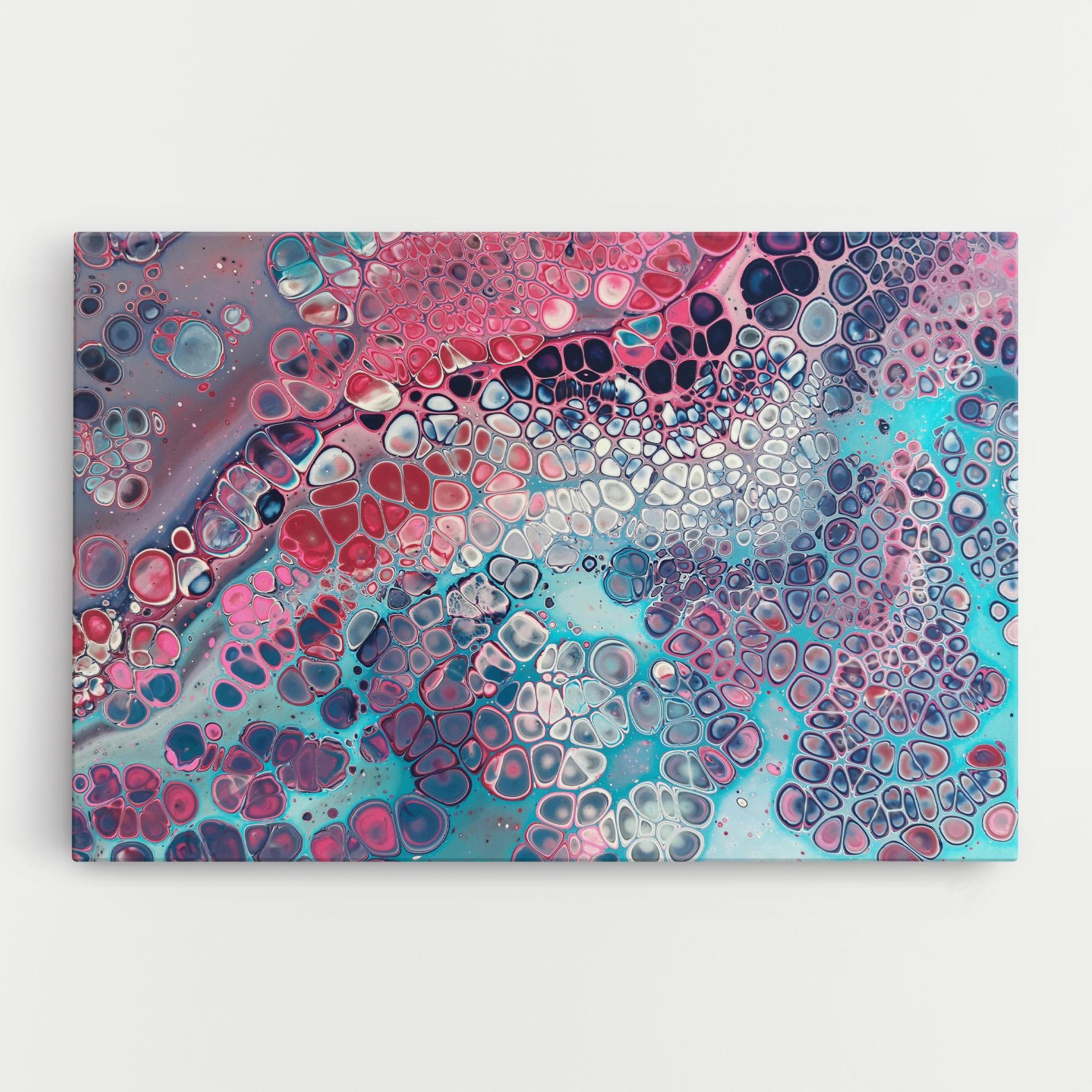 Картина на платно Abstract Blue Objects mockup 0