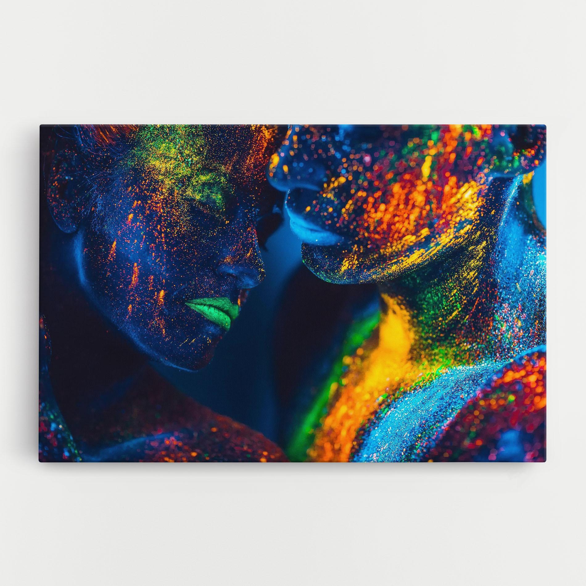 Картина на платно Fluorescent Green Lips mockup 0