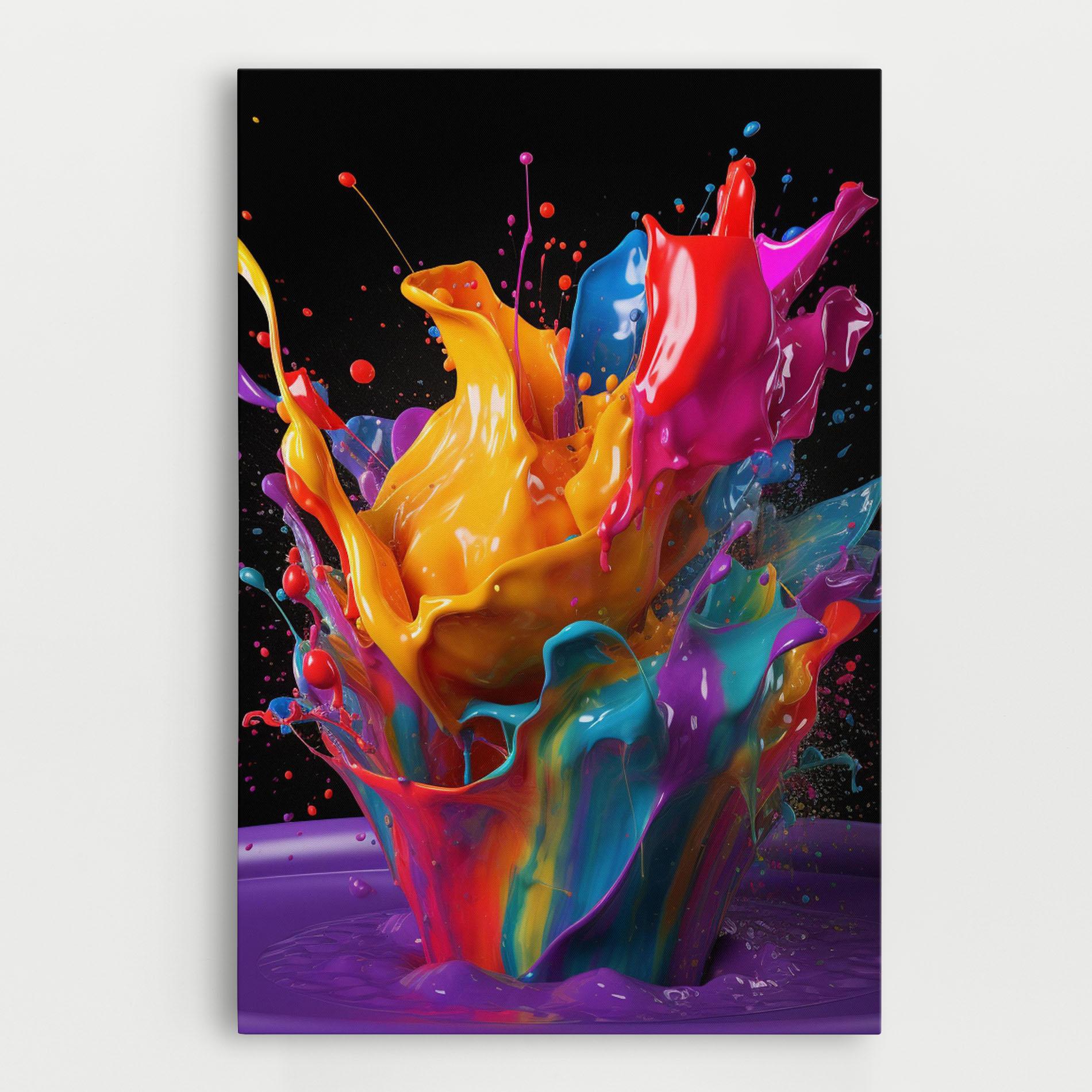 Картина на платно Brightly Color Splashing mockup 0