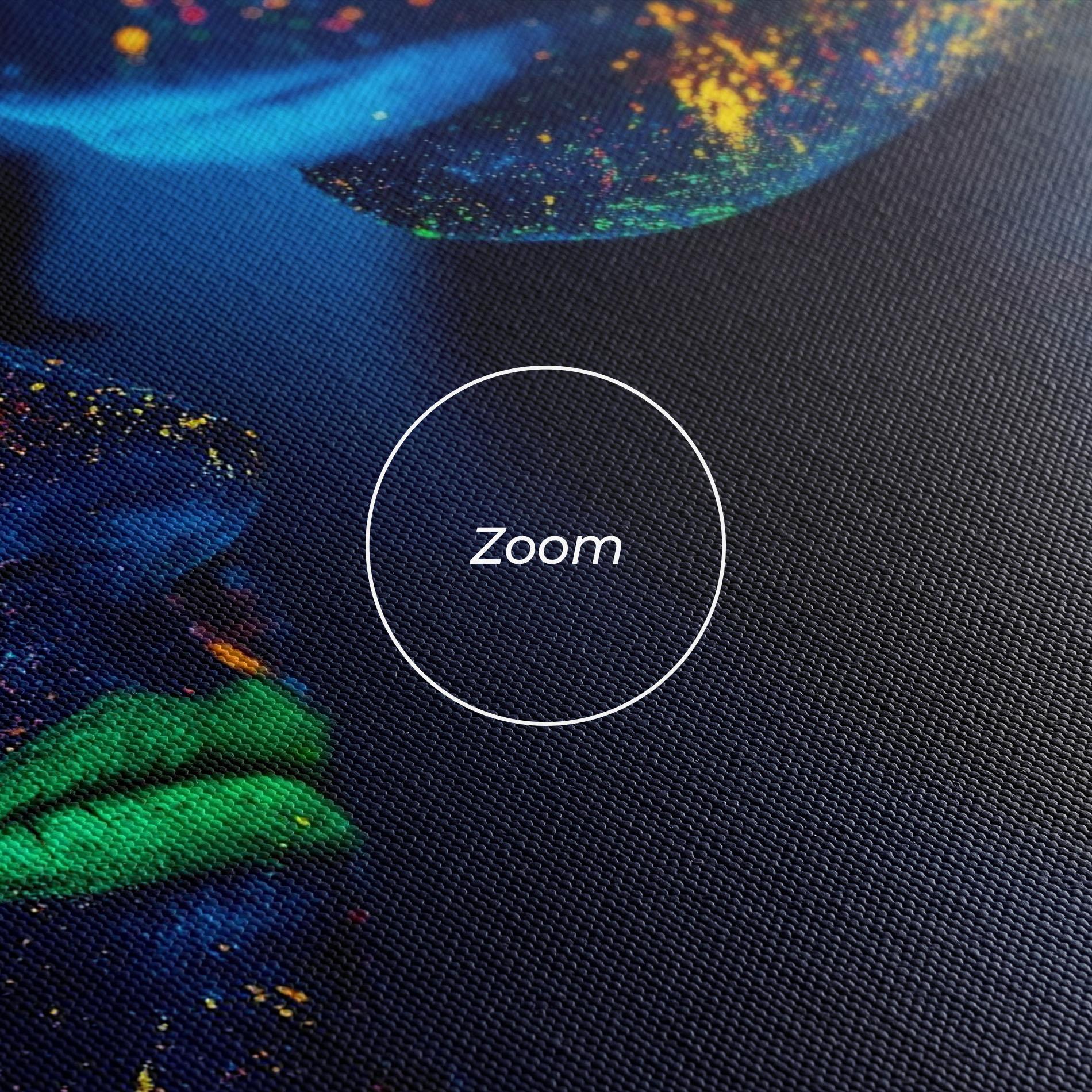 Картина на платно Fluorescent Green Lips mockup 3