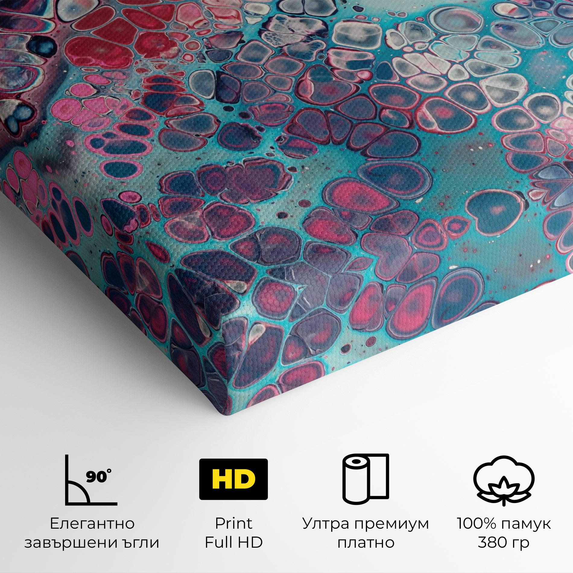 Картина на платно Abstract Blue Objects mockup 4