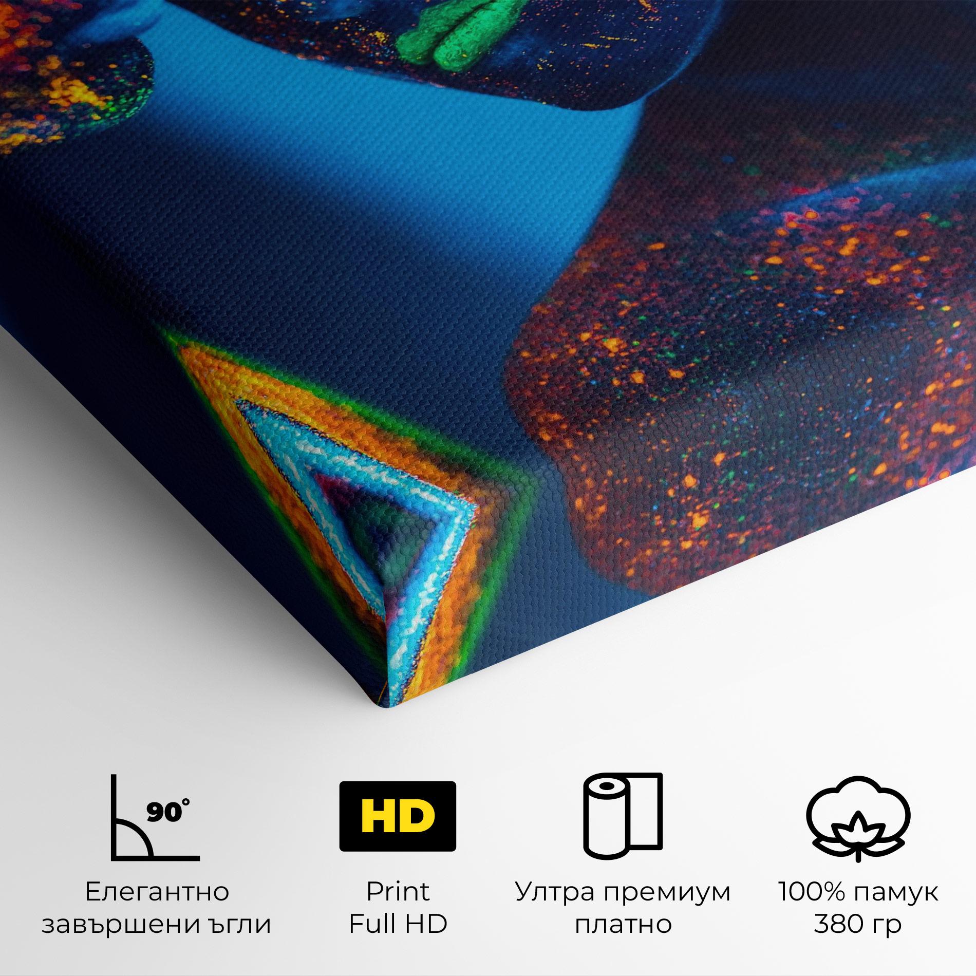 Картина на платно Fluorescent Couple mockup 4