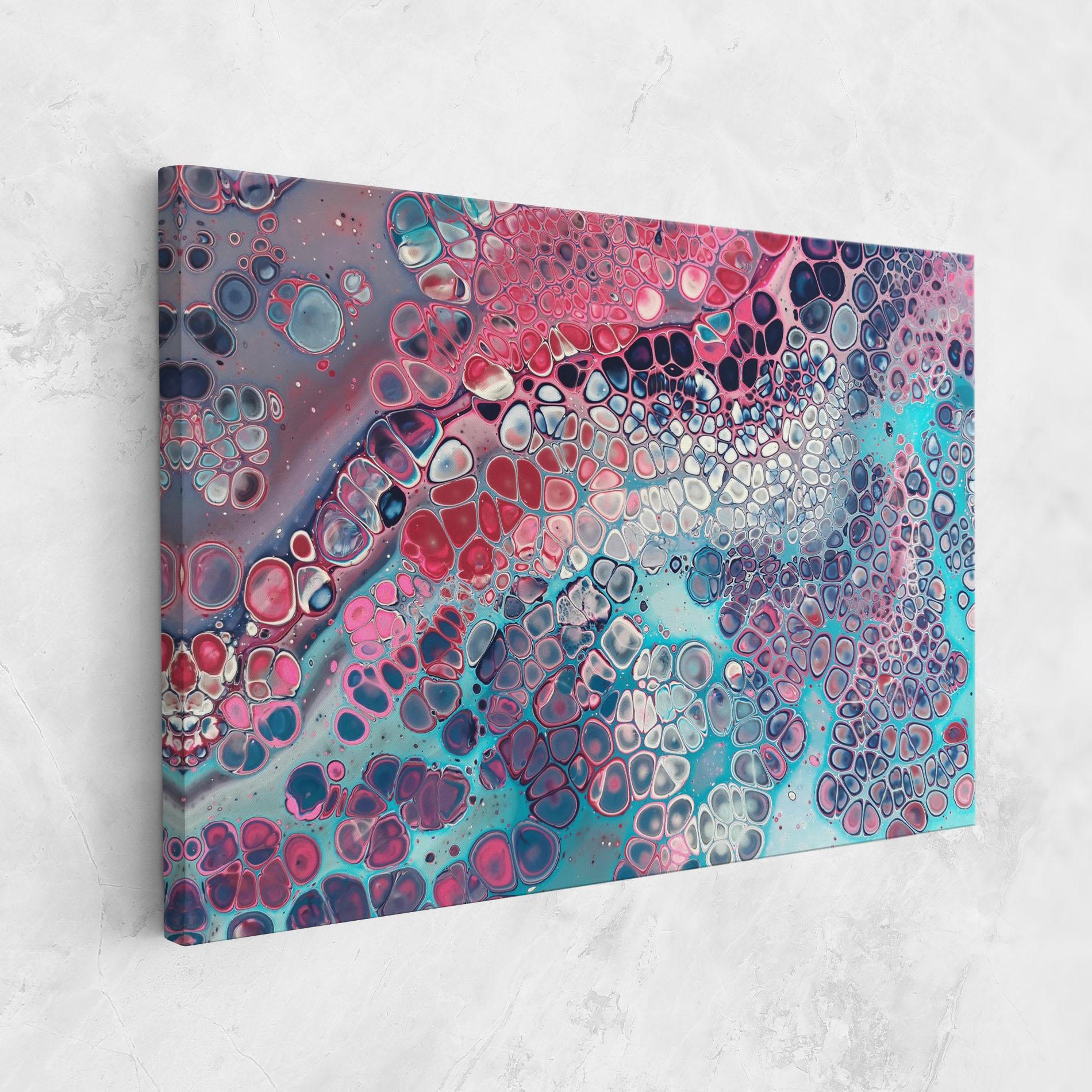 Картина на платно Abstract Blue Objects mockup 1