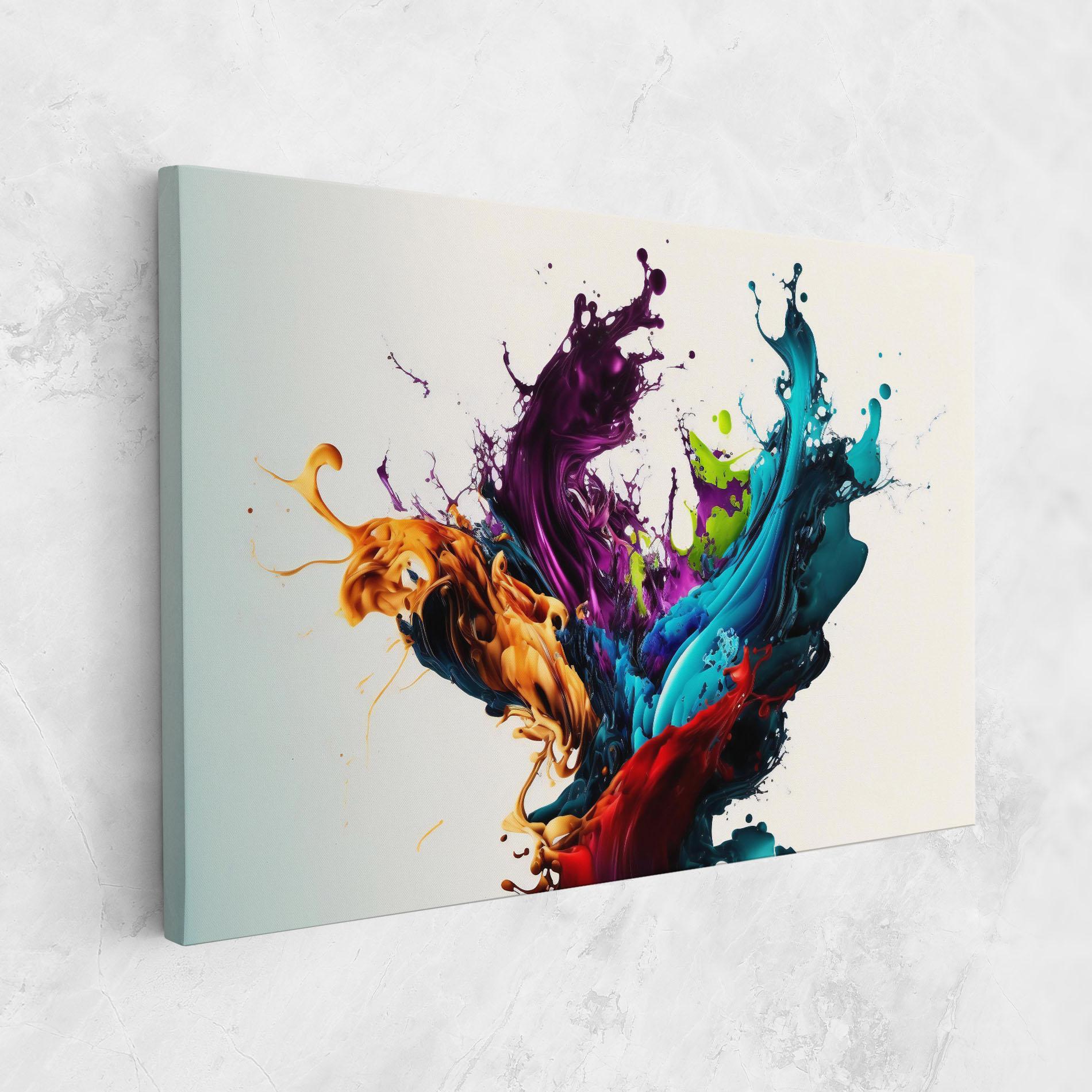 Картина на платно Dark Purple Splash mockup 1