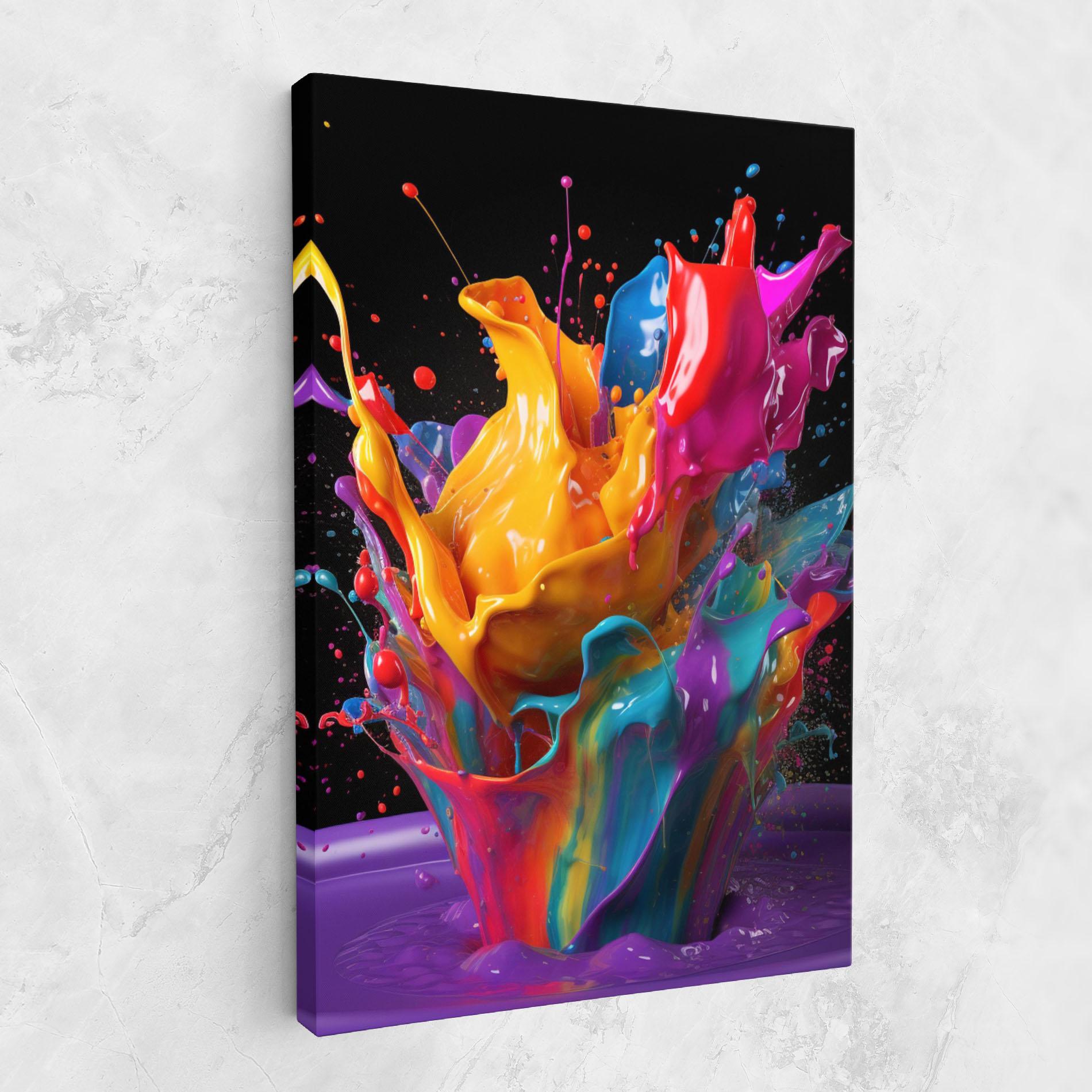 Картина на платно Brightly Color Splashing mockup 1