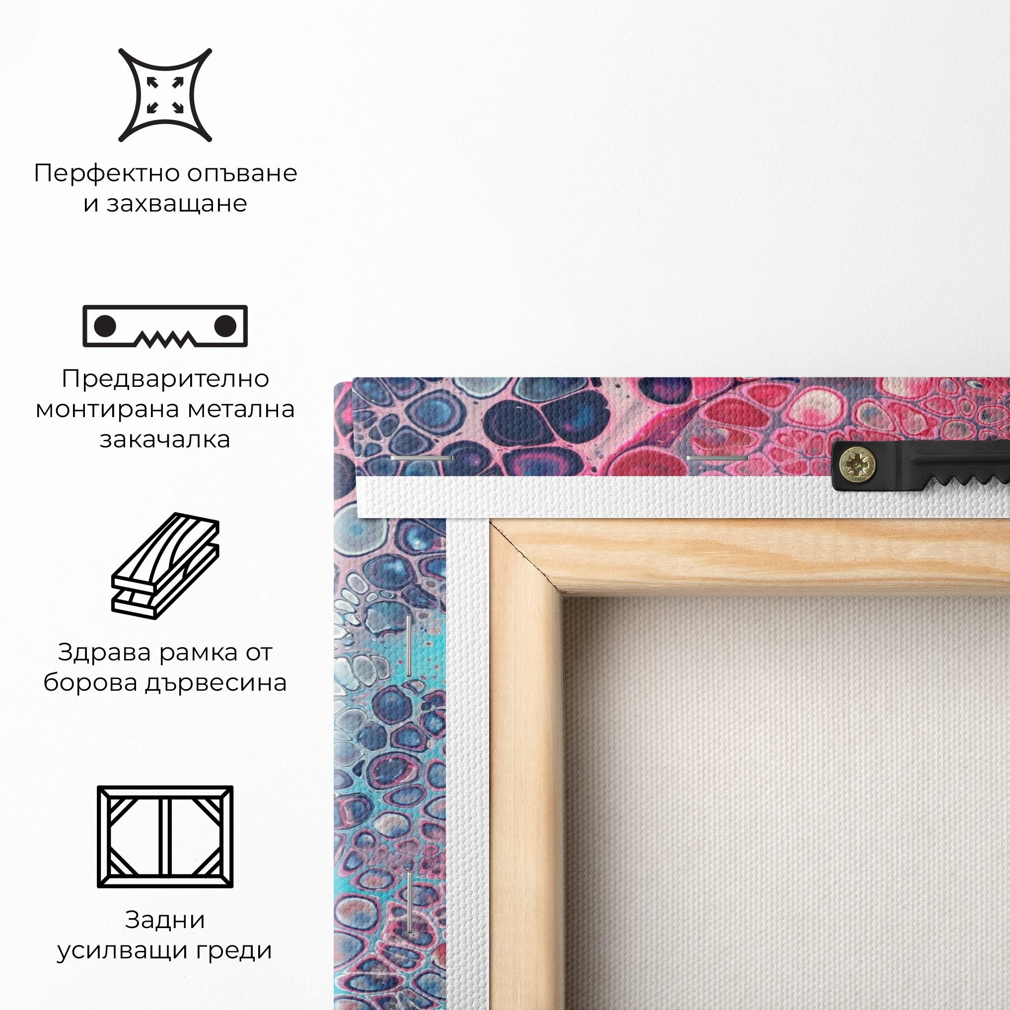 Картина на платно Abstract Blue Objects mockup 5