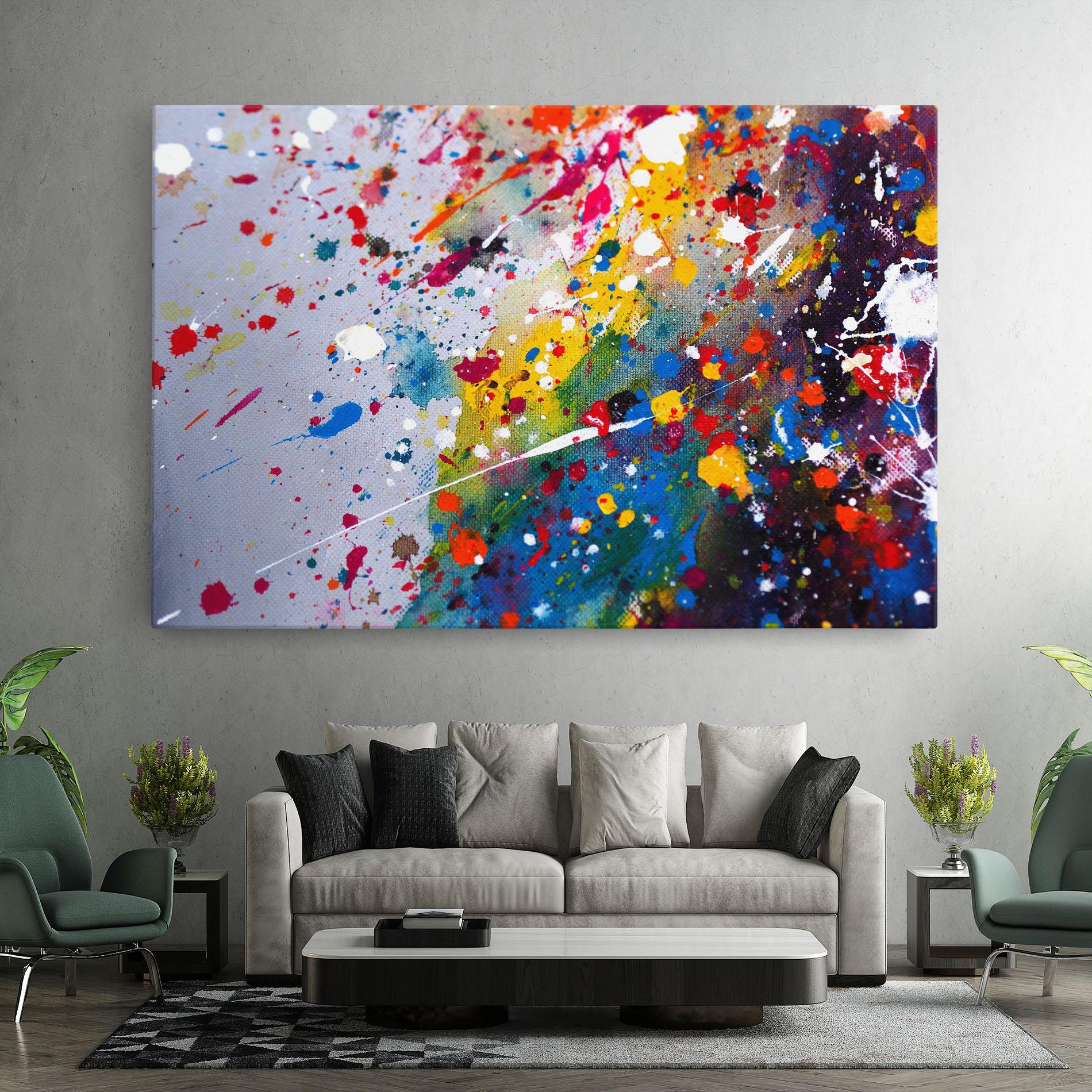 Картина на платно Watercolor Drops mockup 7