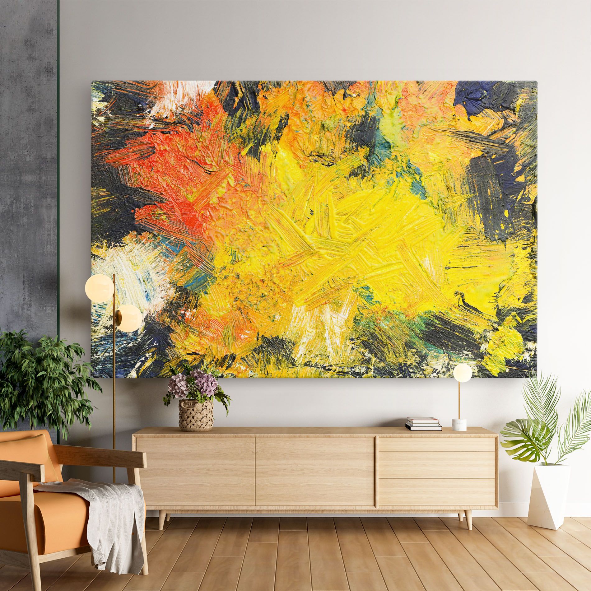 Artistic Yellow Painting mockup 9