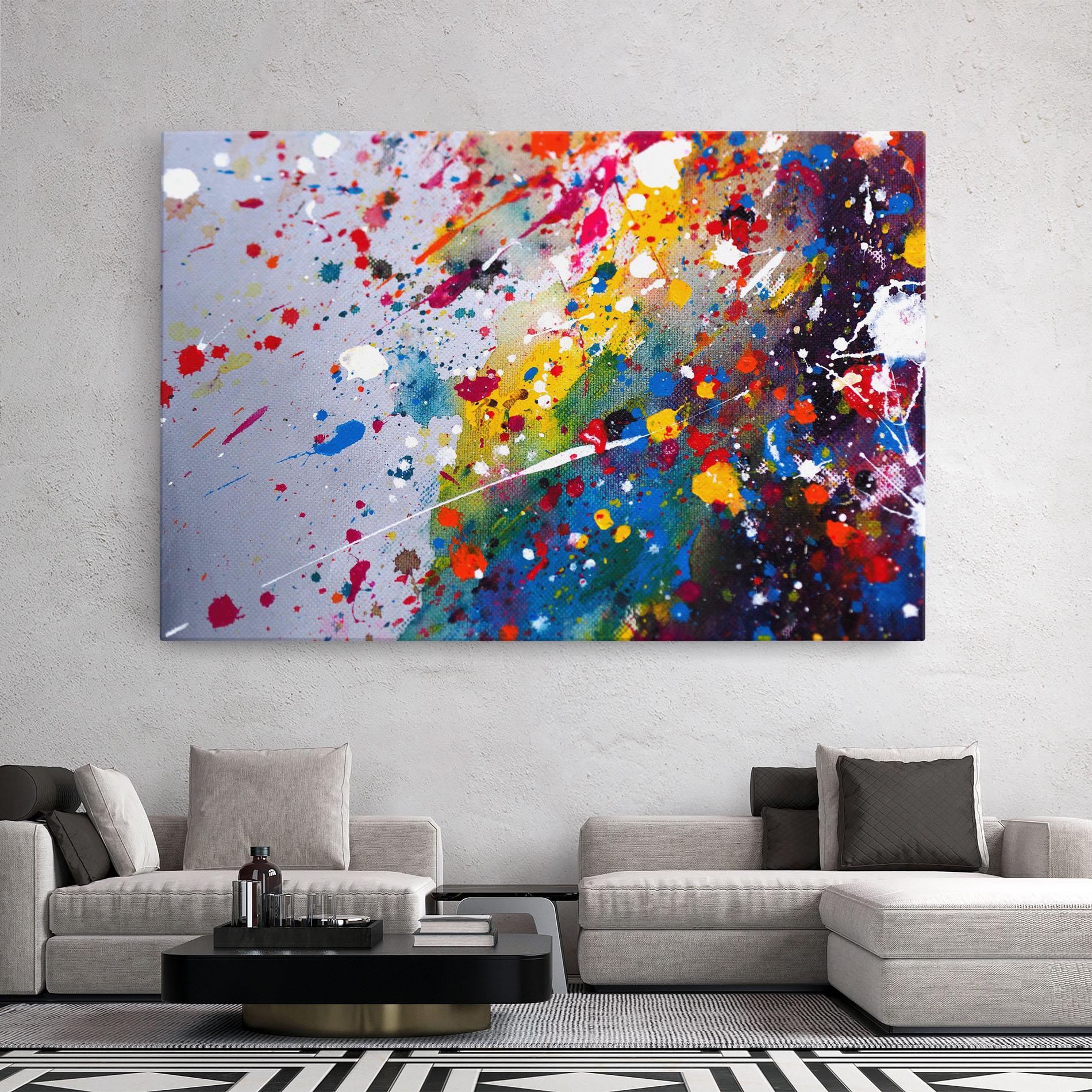 Картина на платно Watercolor Drops mockup 2