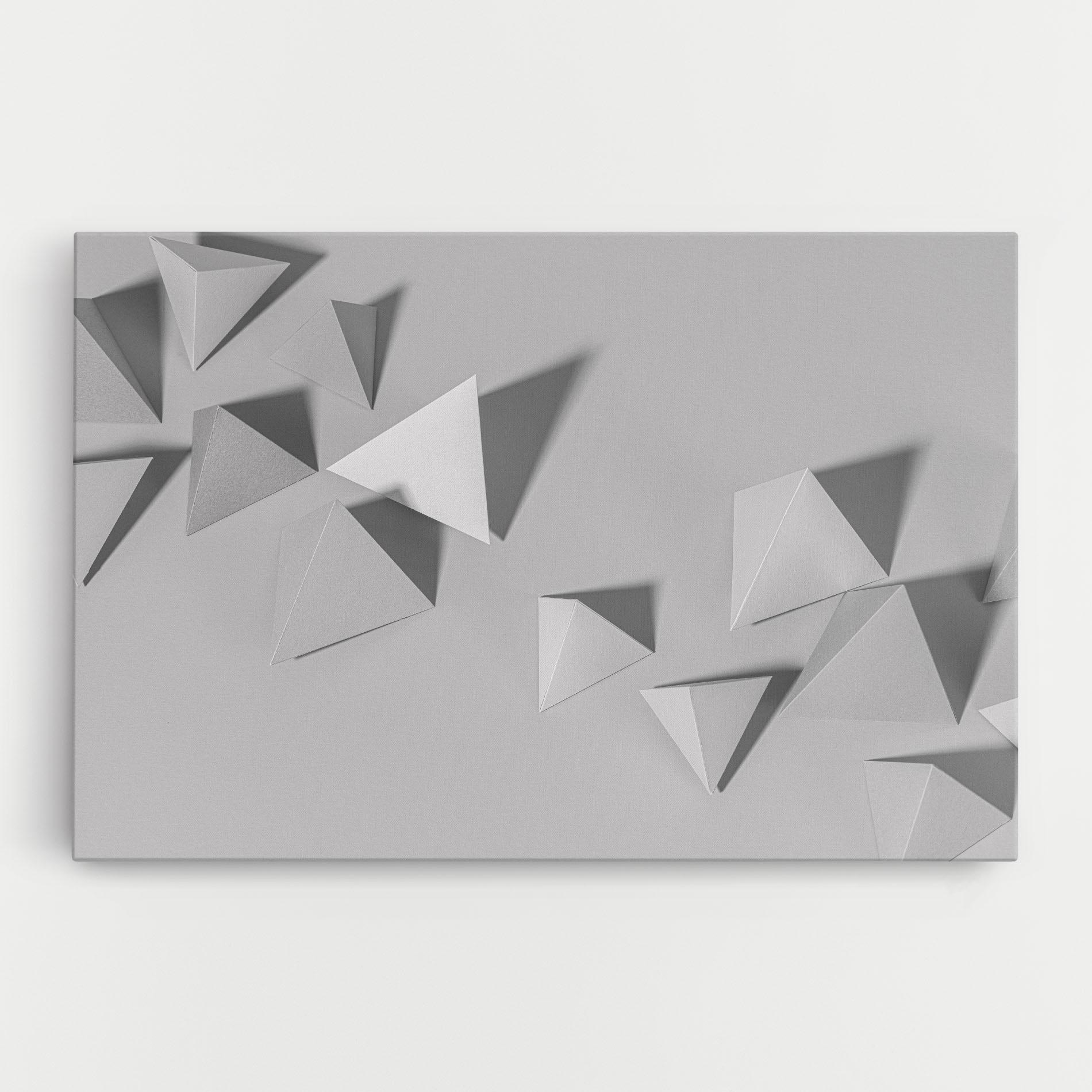 Картина на платно 3d White Triangle mockup 0