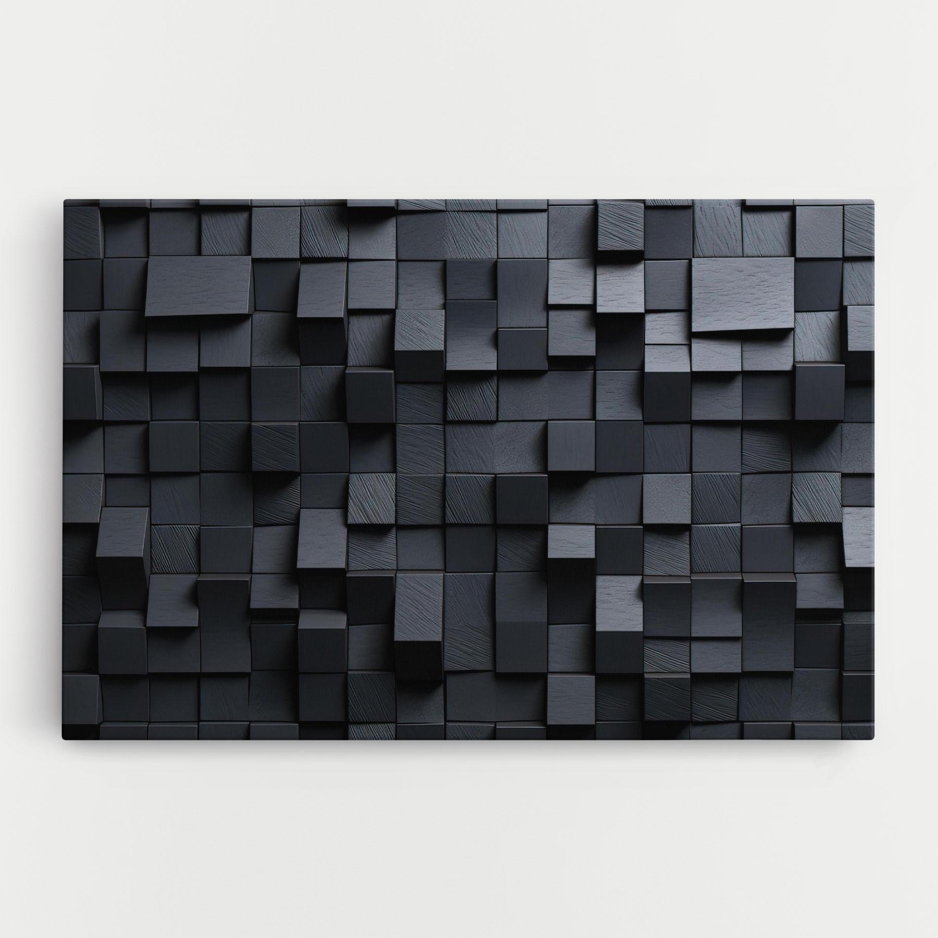 Картина на платно Black Square Pattern mockup 0