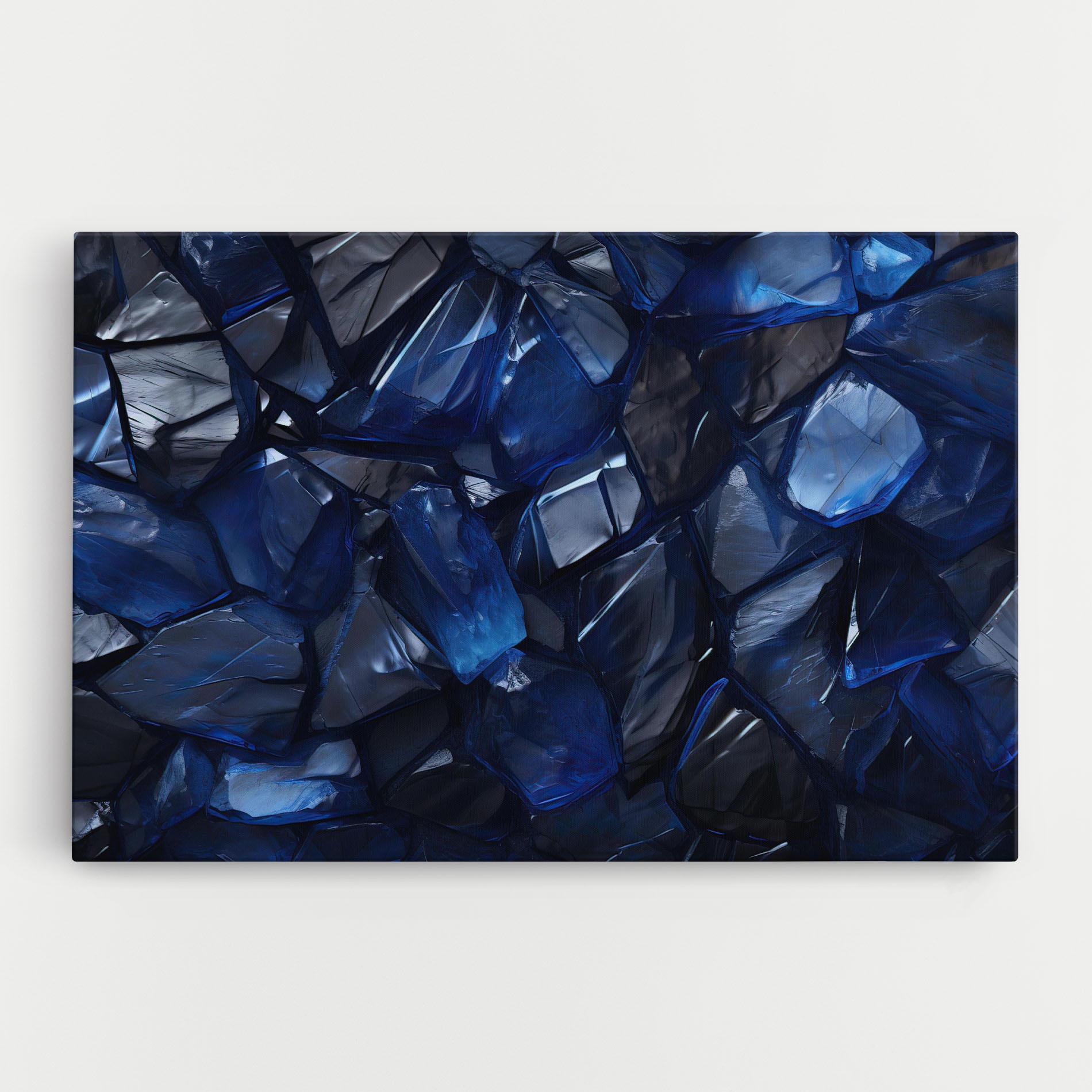 Картина на платно Blue Crystal Shape mockup 0