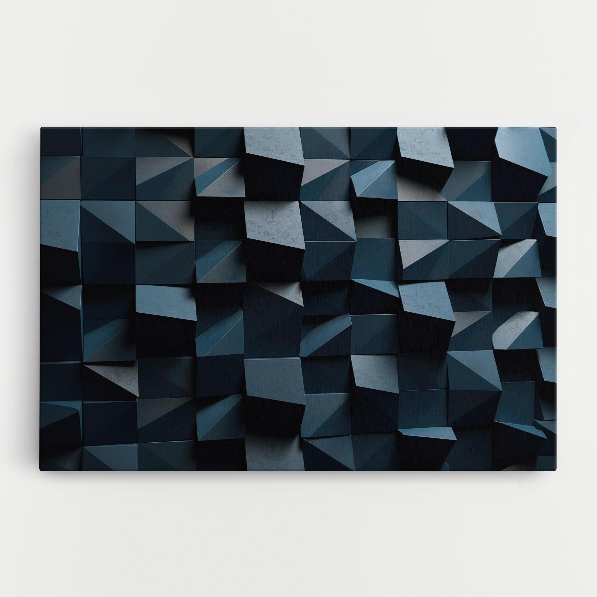 Картина на платно Dark Blue Square mockup 0
