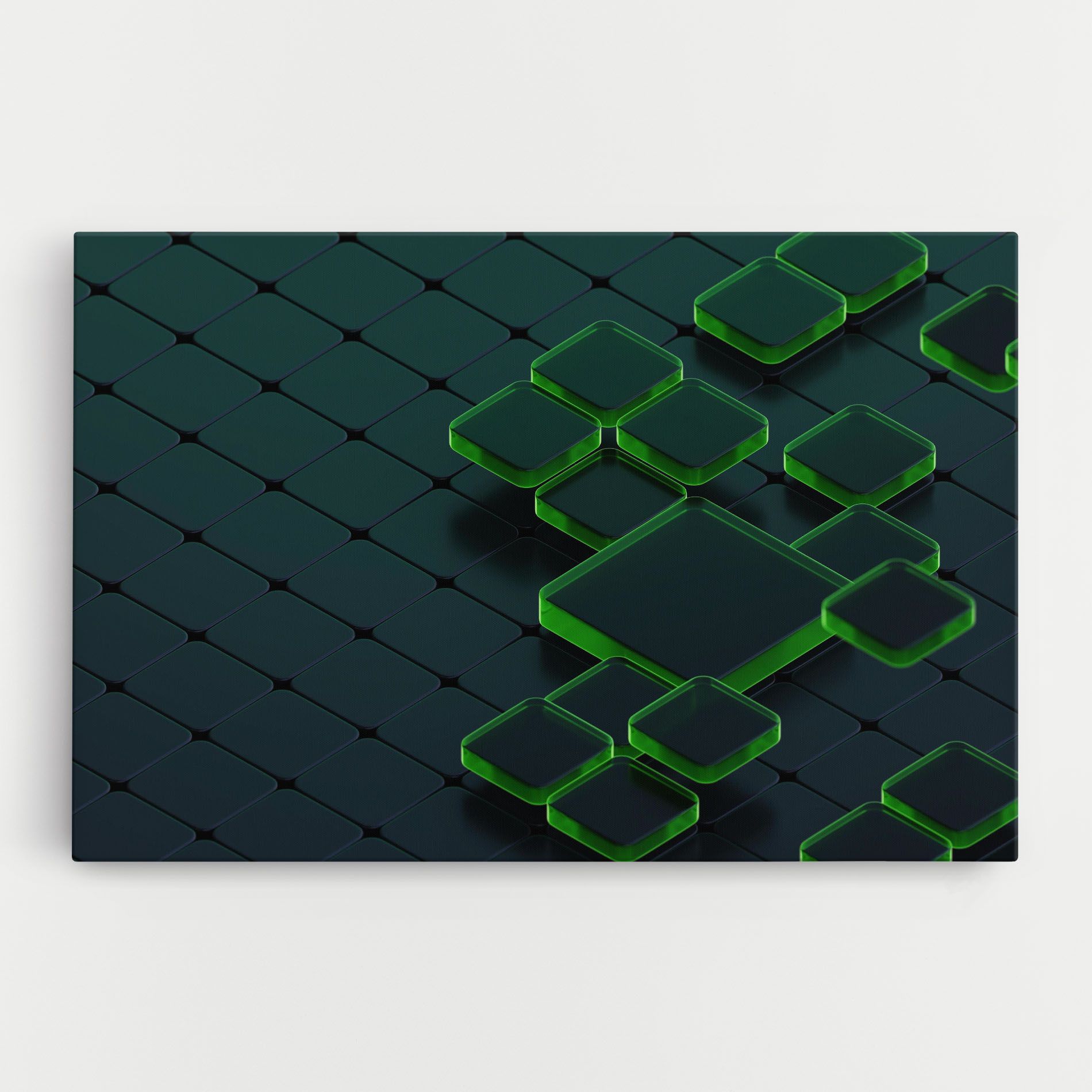 Green Square Floating mockup 0