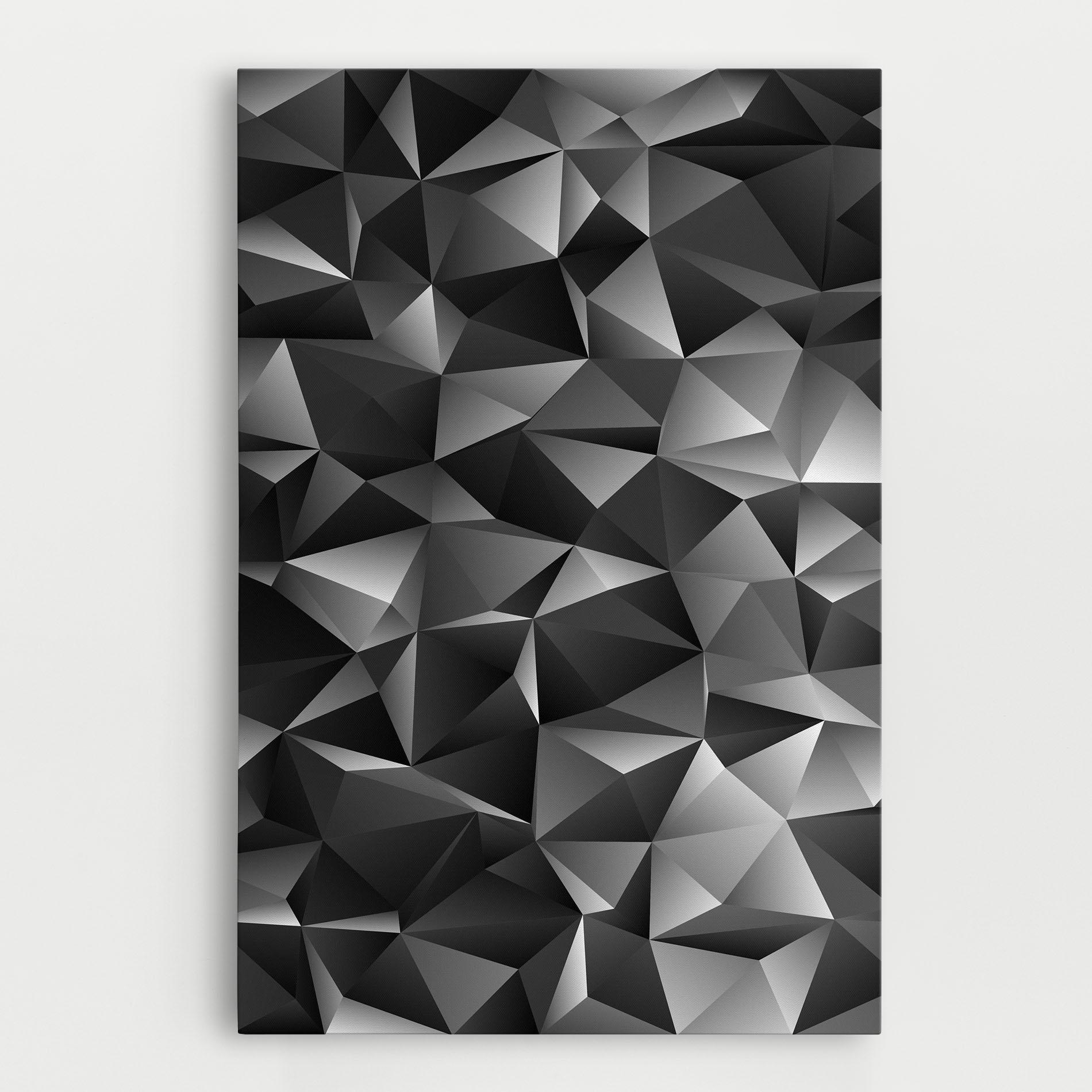 Картина на платно Black Triangle Pattern mockup 0