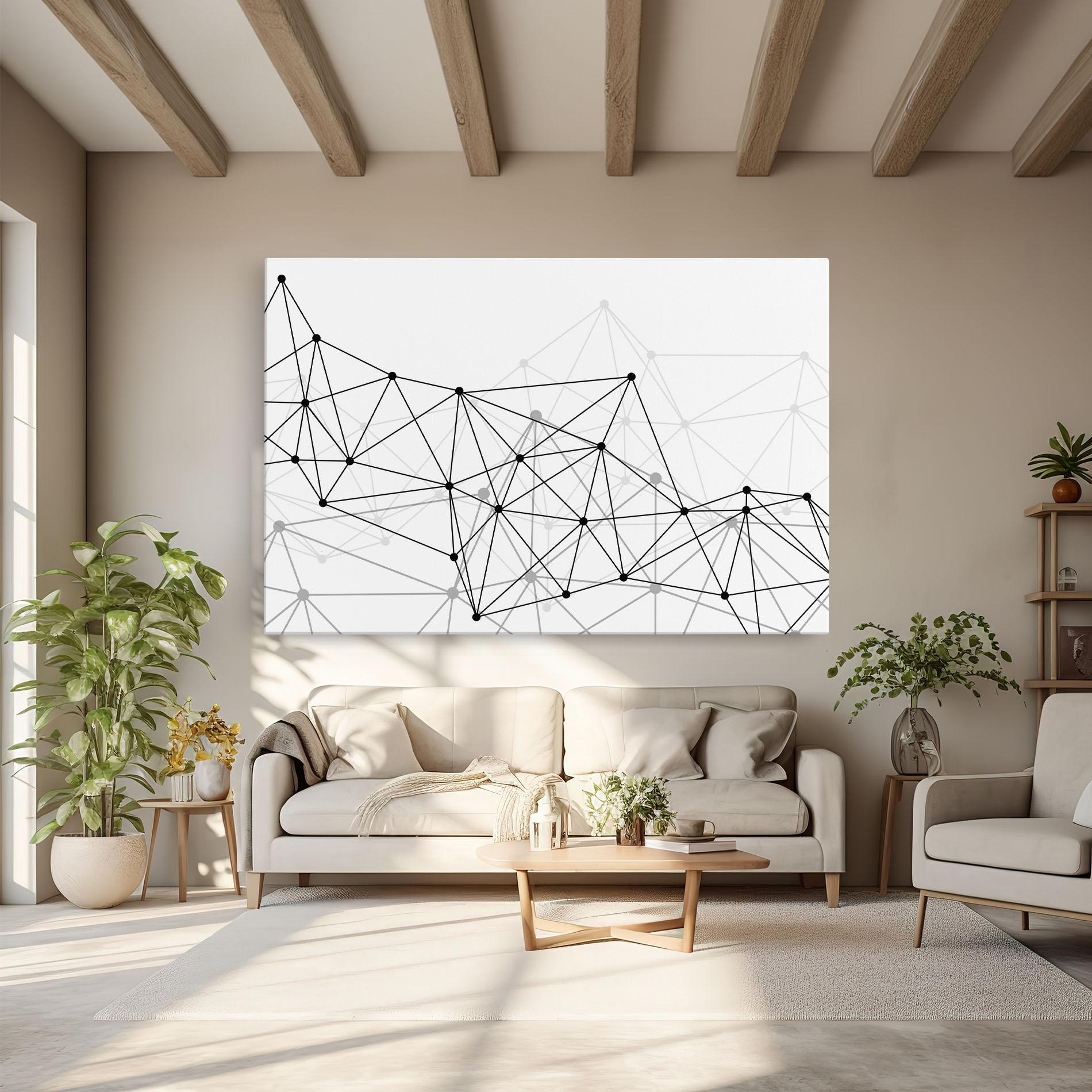 Картина на платно Black Connecting mockup 6