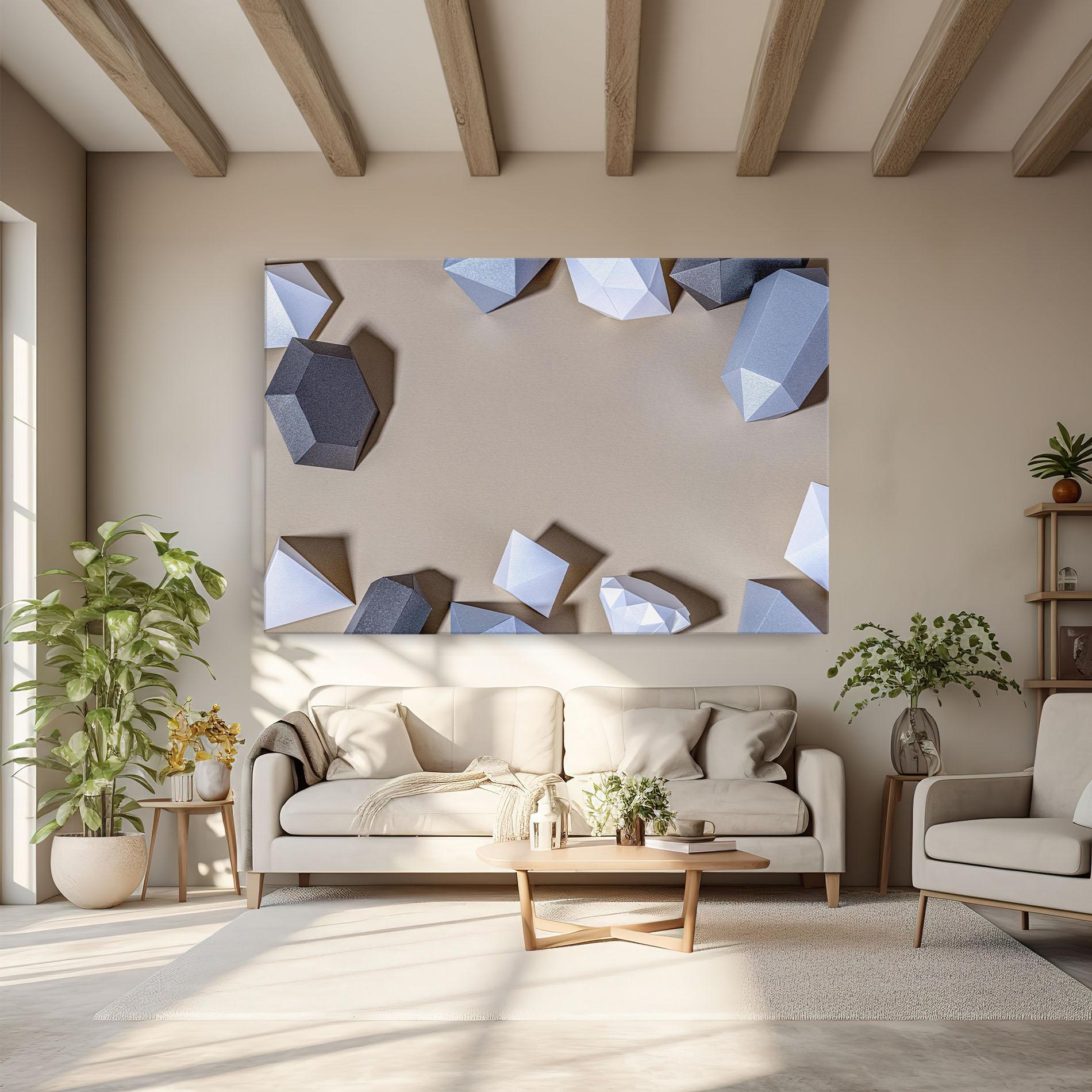 Картина на платно Geometric 3d Shapes mockup 6