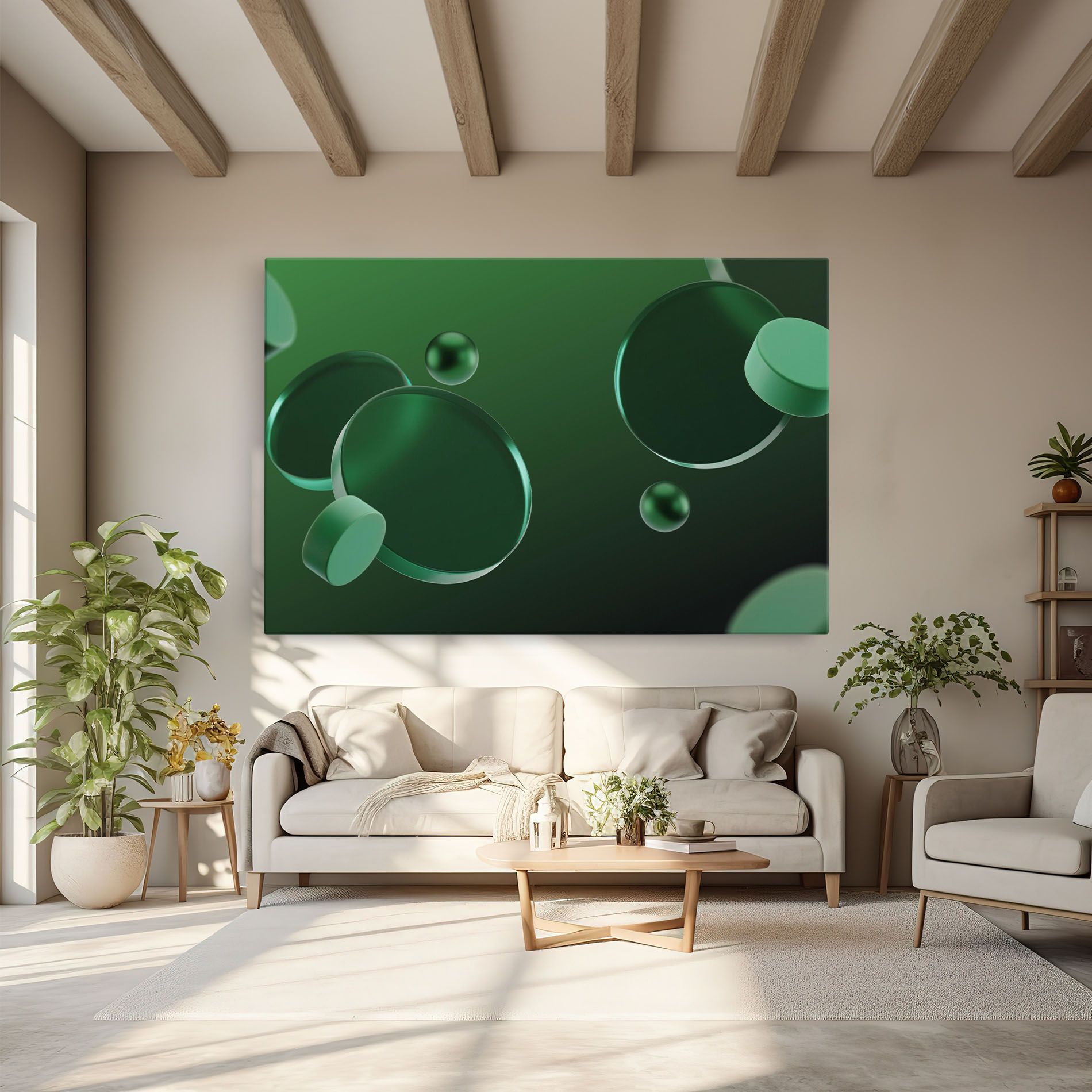 Green Circle Floating mockup 6