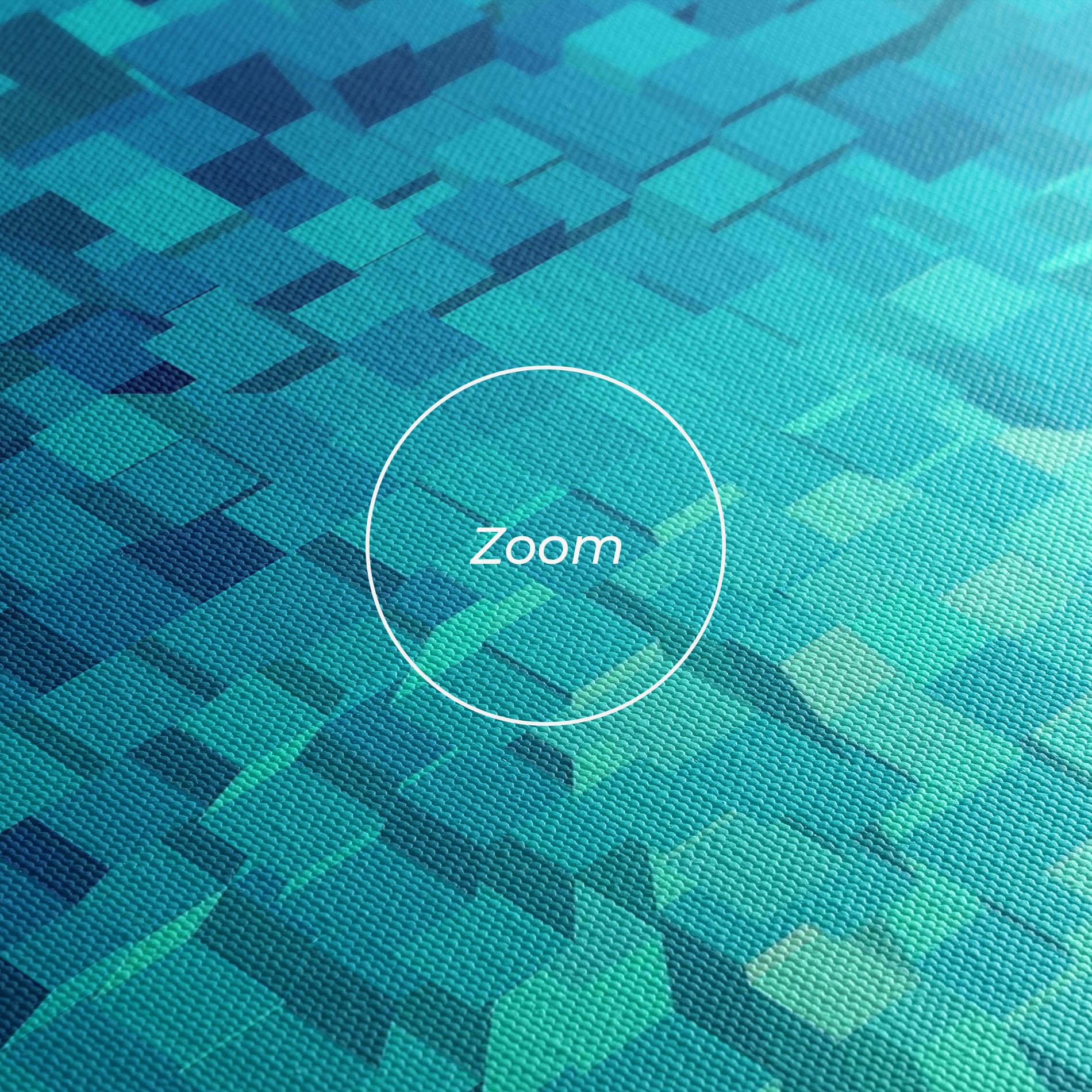 Картина на платно Blue Square Mix mockup 3