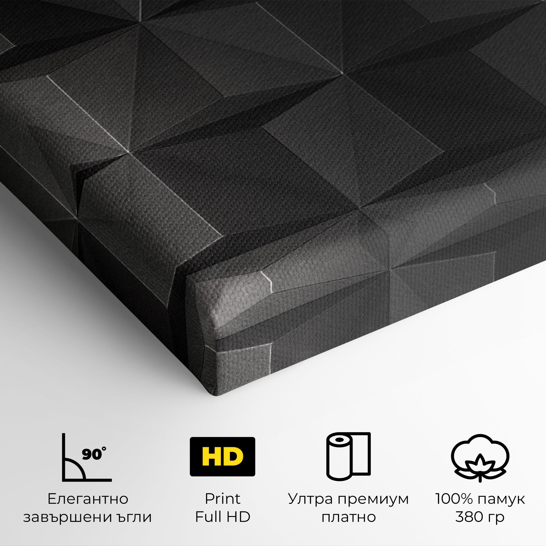 Картина на платно Black Shade Triangle mockup 4