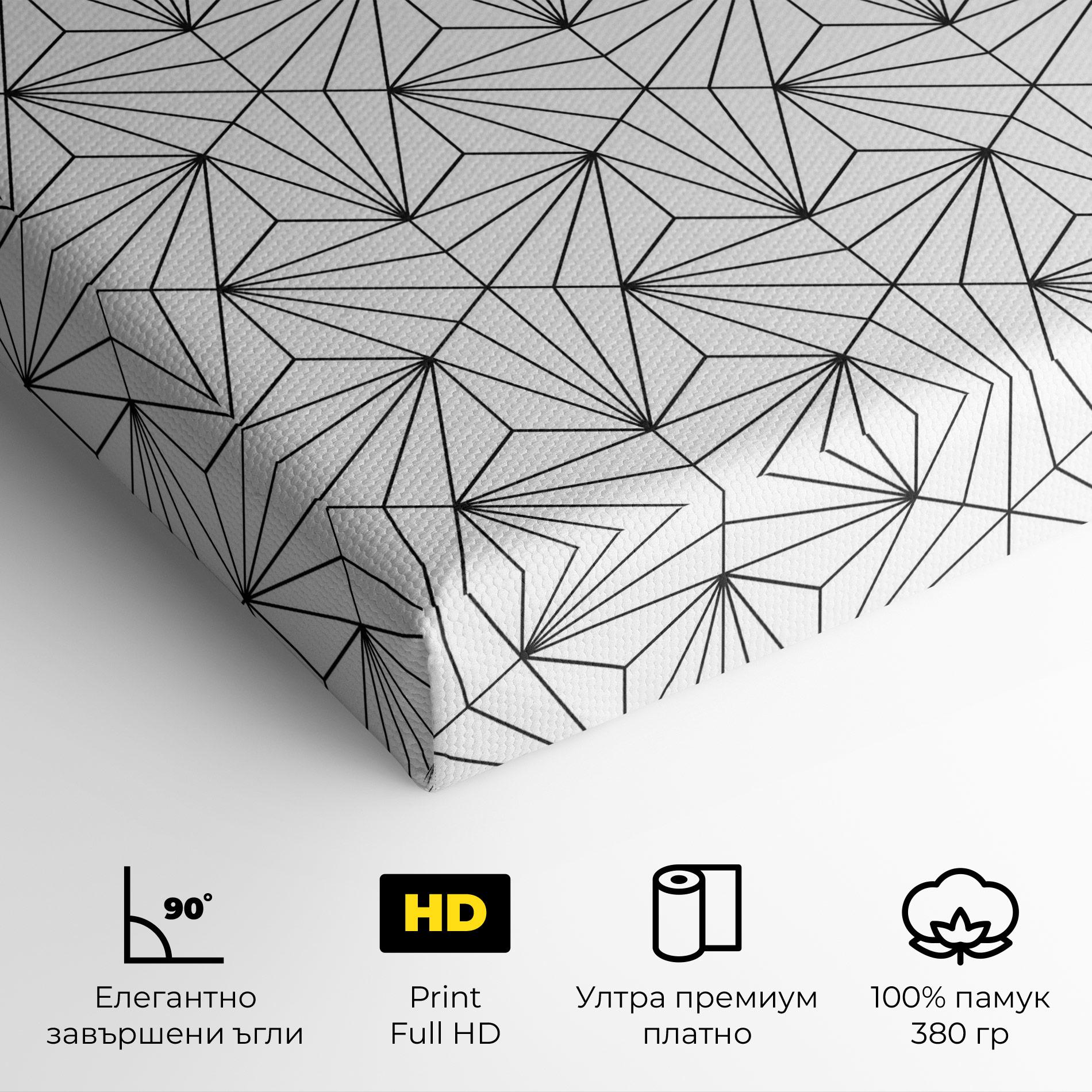 Картина на платно Black Triangle mockup 4