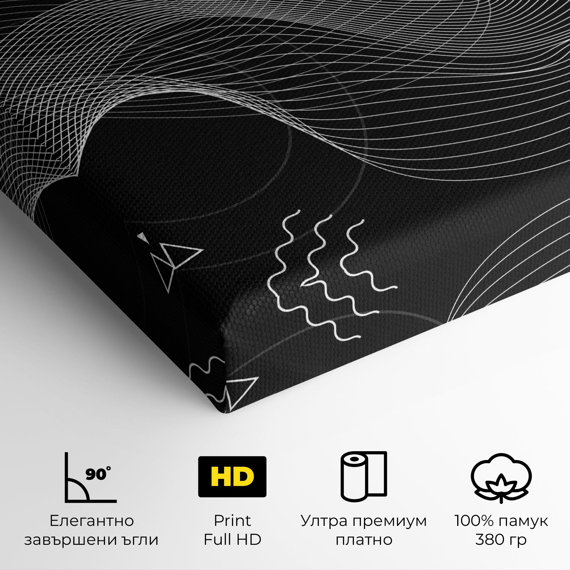 Картина на платно Geometric Lines mockup 4