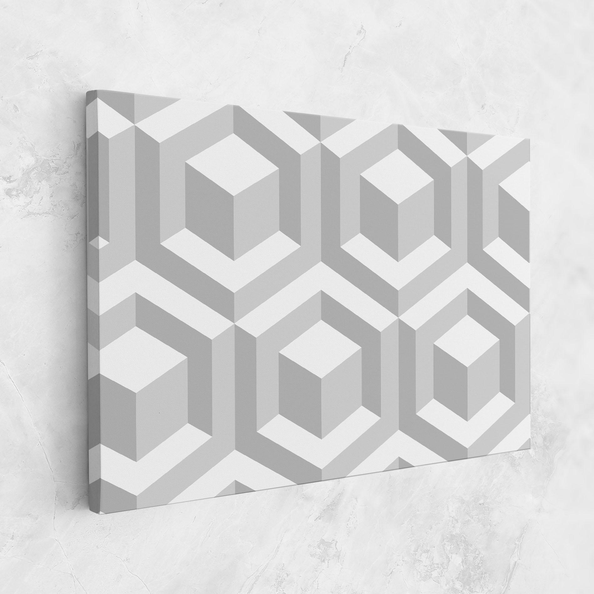 Картина на платно 3d Square mockup 1