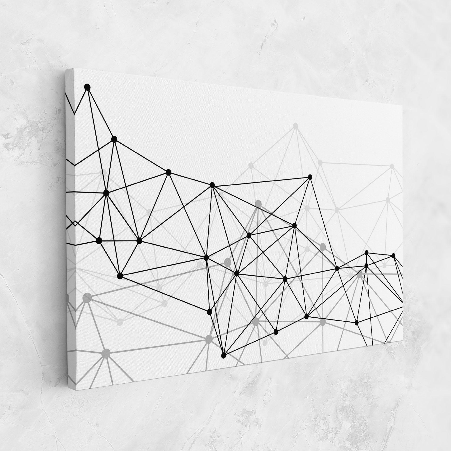 Картина на платно Black Connecting mockup 1