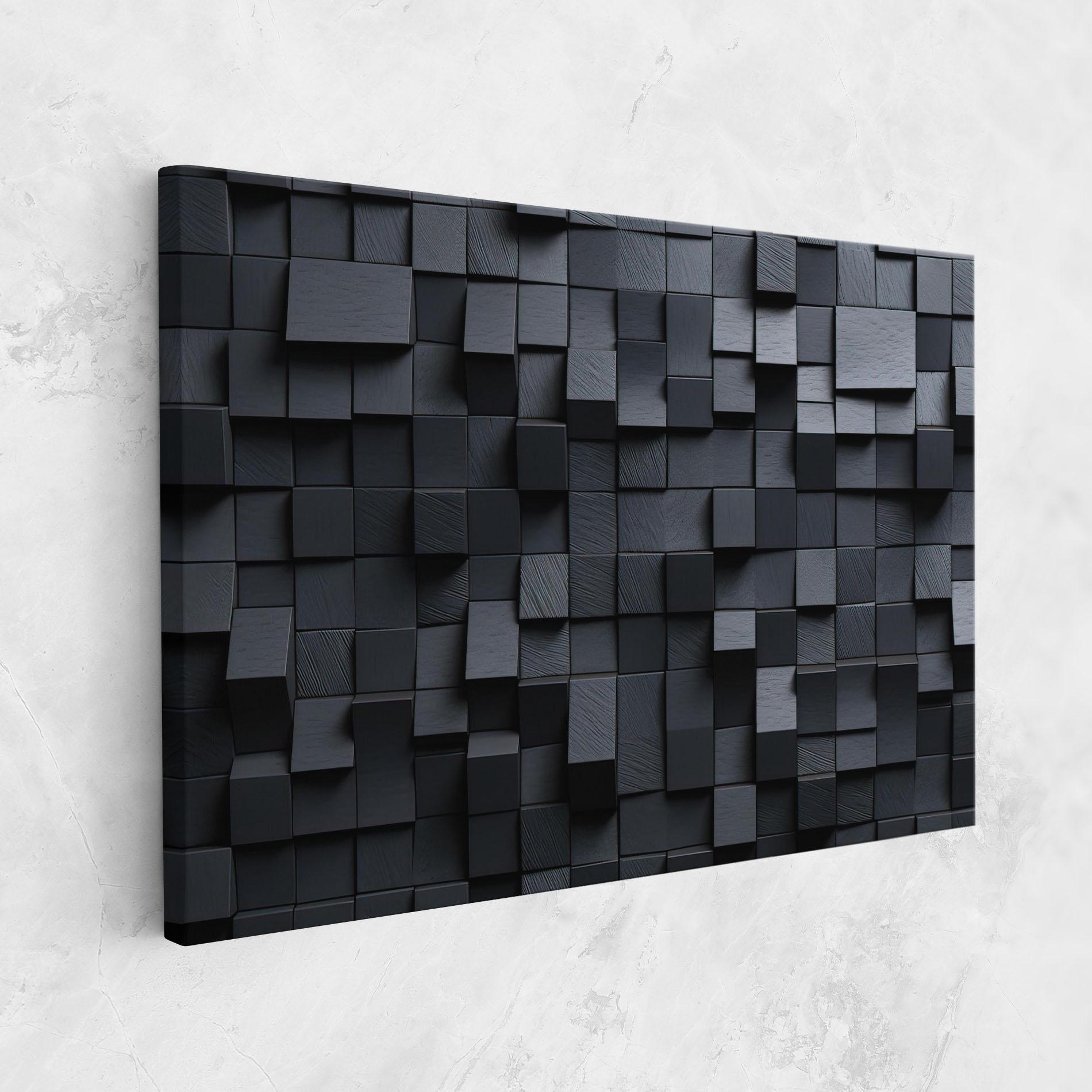 Картина на платно Black Square Pattern mockup 1
