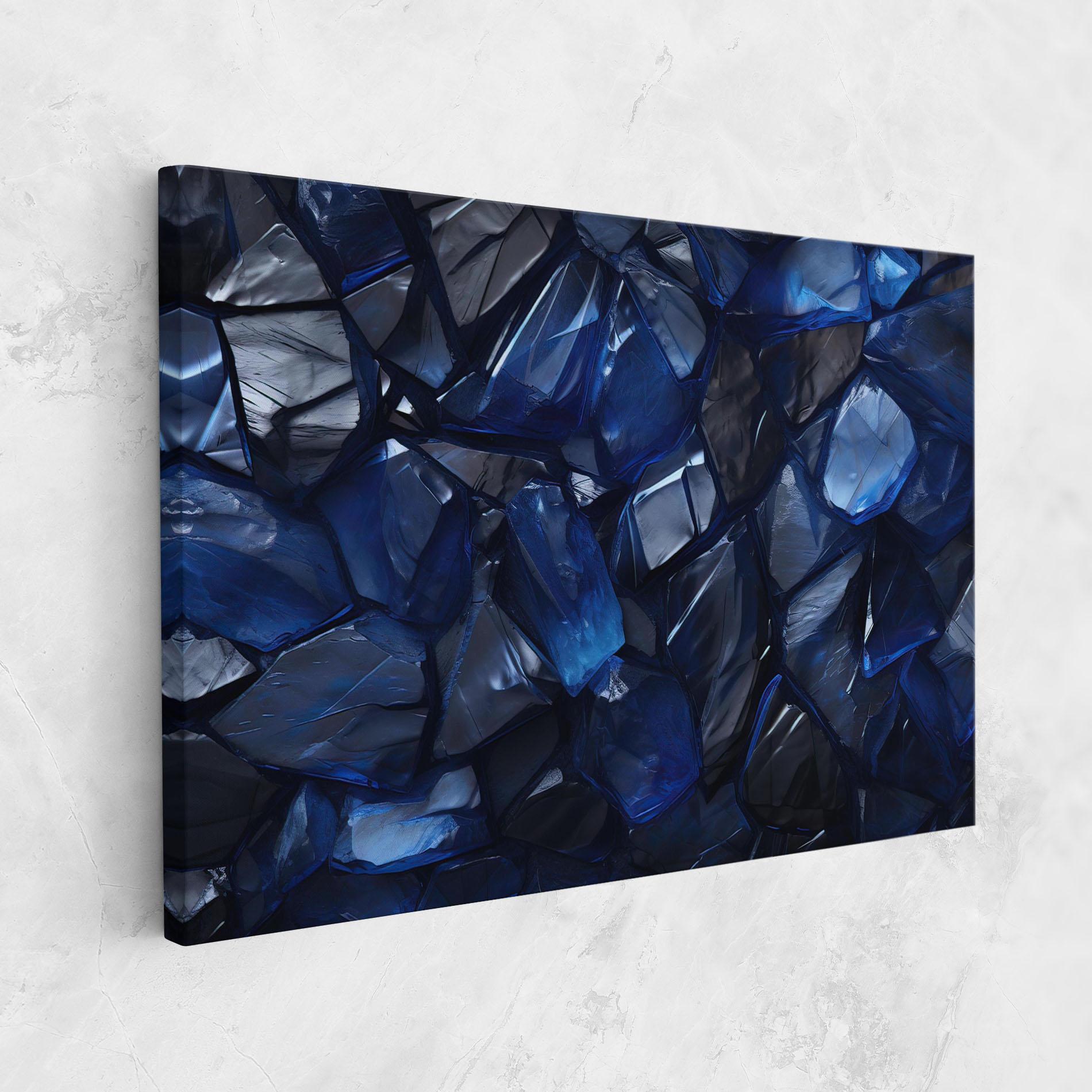 Картина на платно Blue Crystal Shape mockup 1