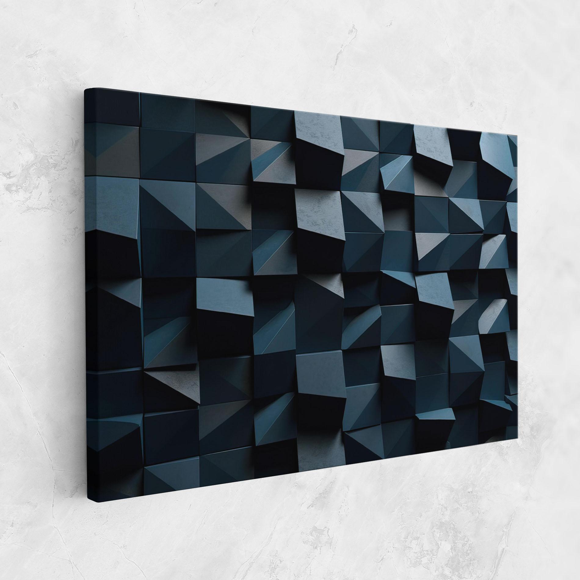 Картина на платно Dark Blue Square mockup 1
