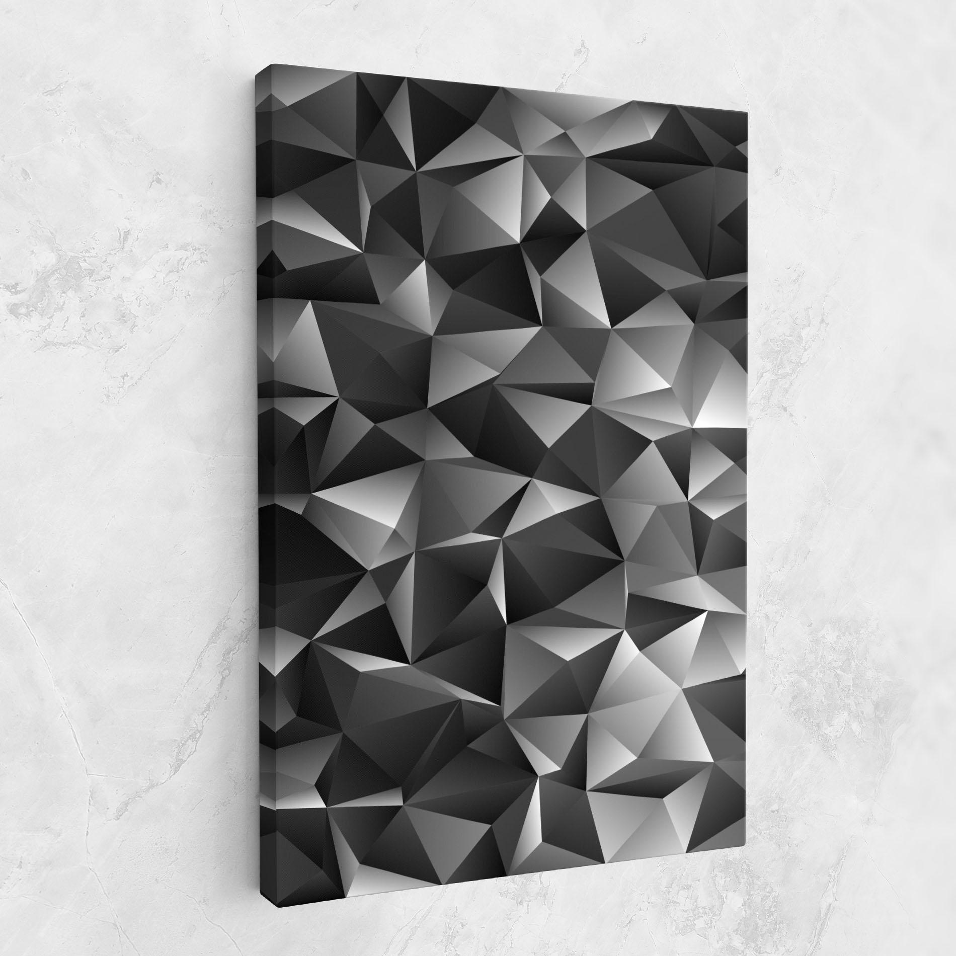 Картина на платно Black Triangle Pattern mockup 1