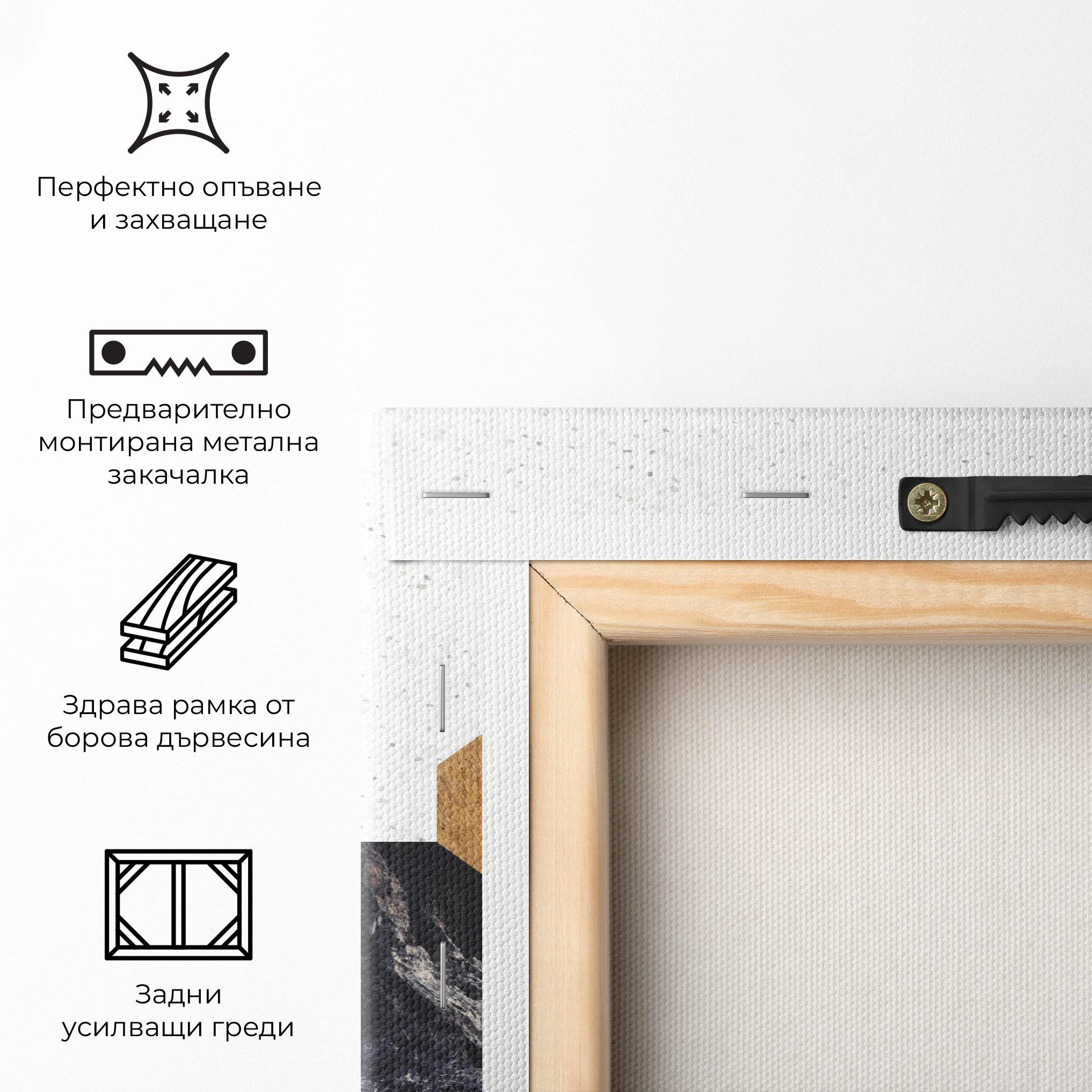 Картина на платно Big Hexagon mockup 5