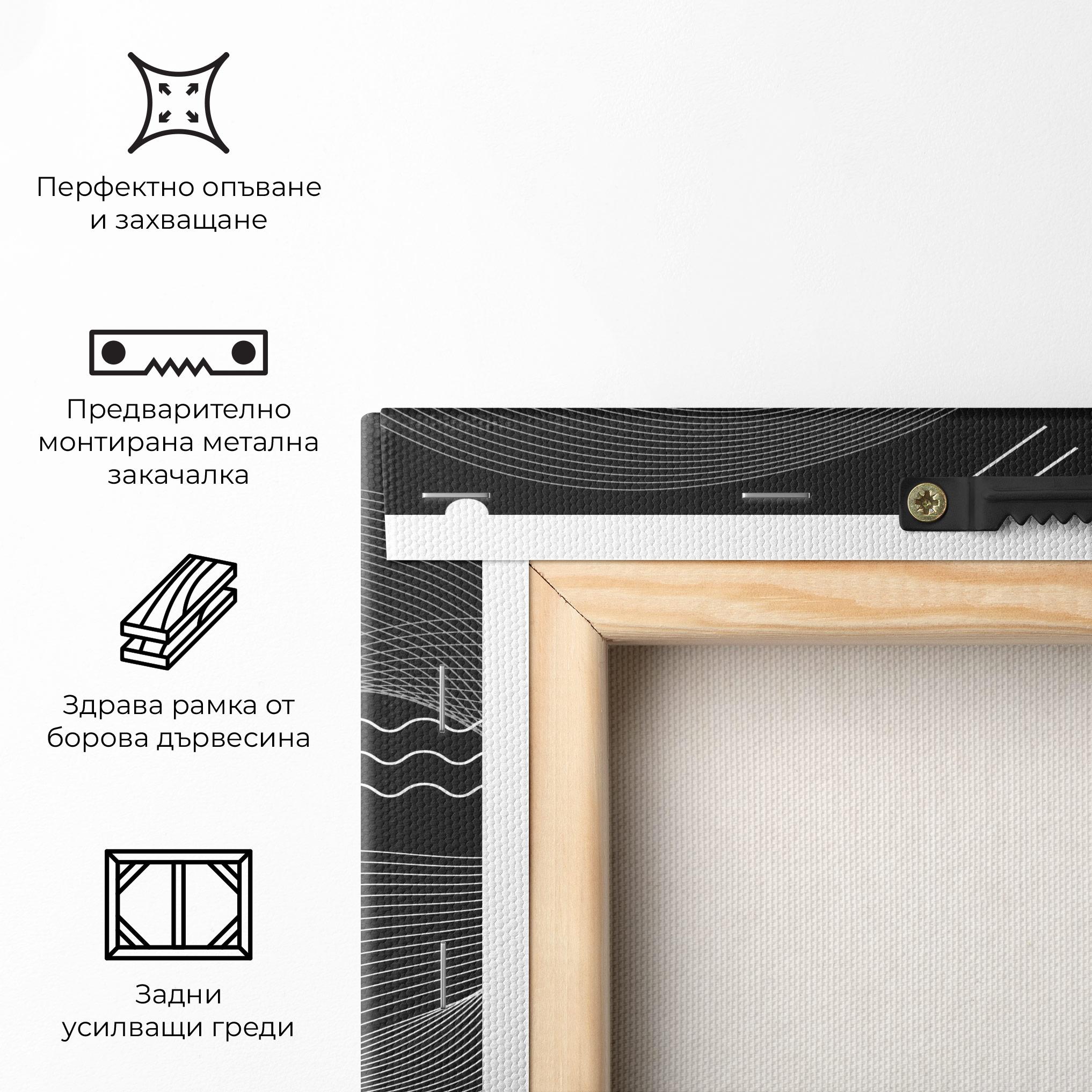 Картина на платно Geometric Lines mockup 5