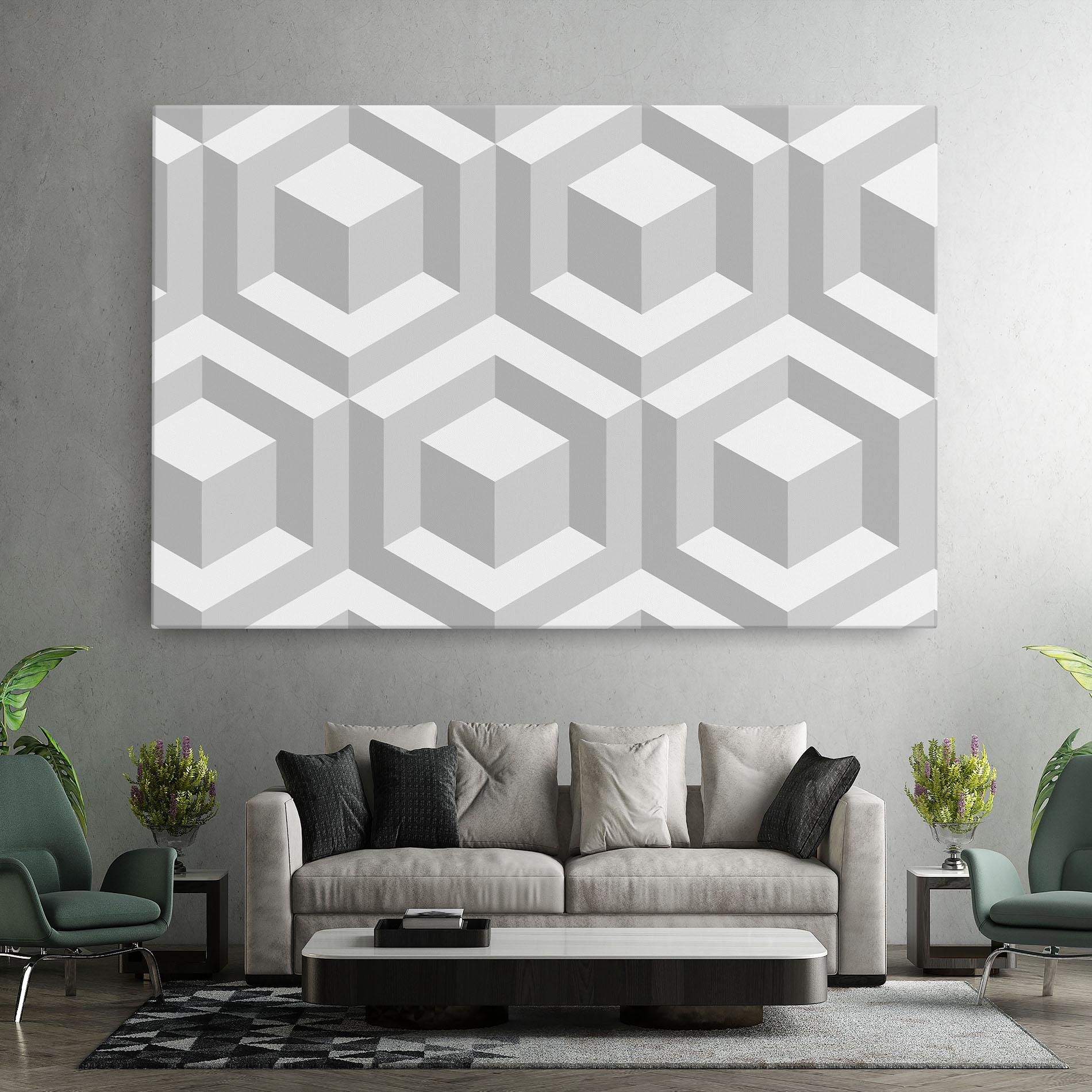 Картина на платно 3d Square mockup 7