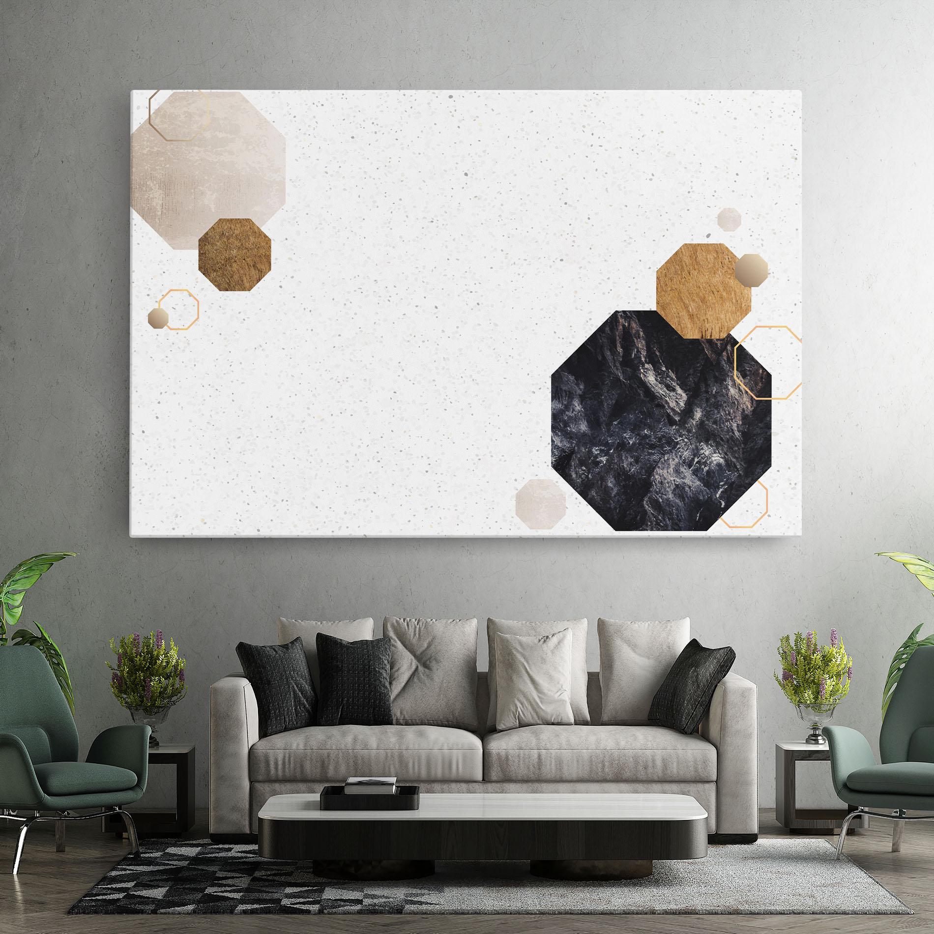 Картина на платно Big Hexagon mockup 7