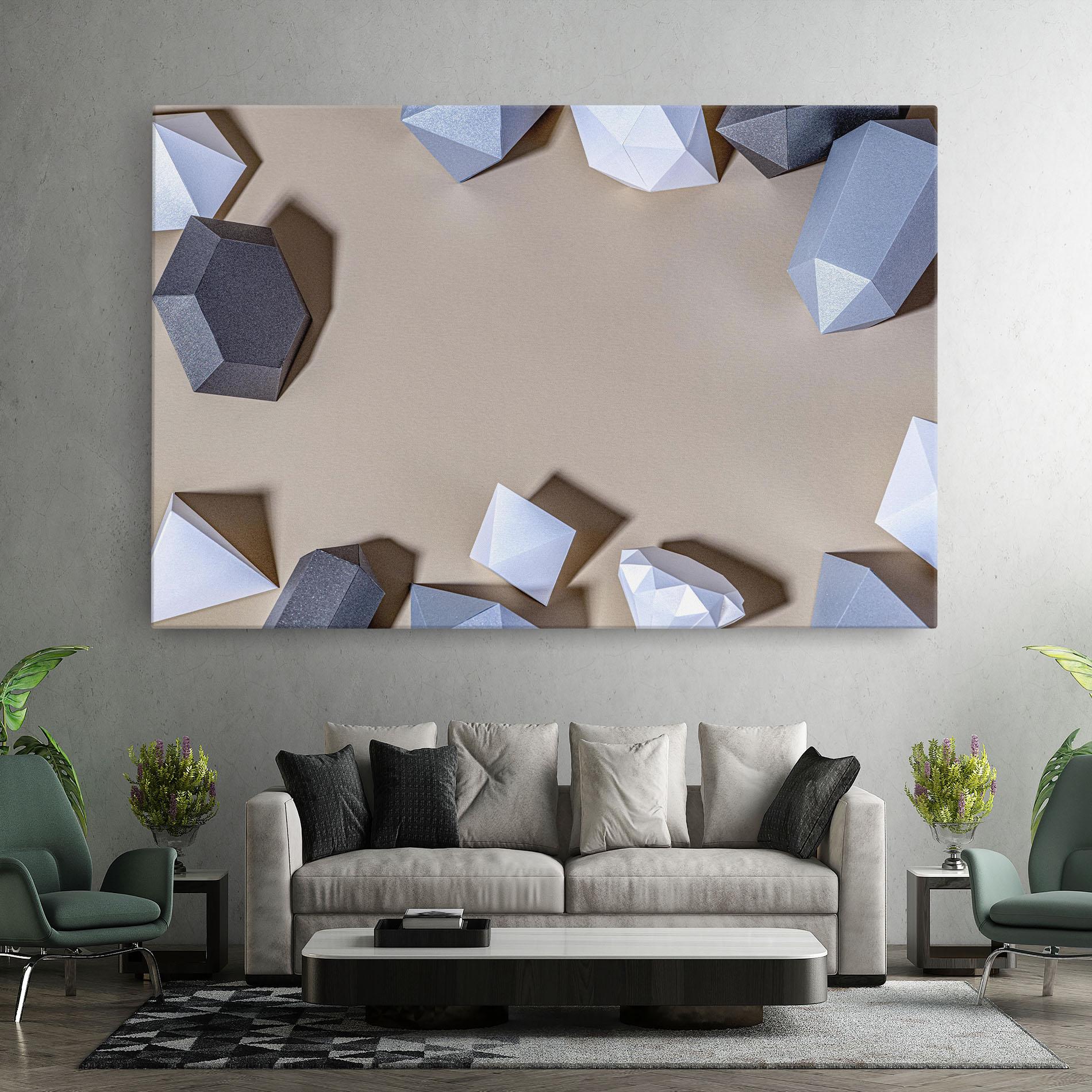 Картина на платно Geometric 3d Shapes mockup 7