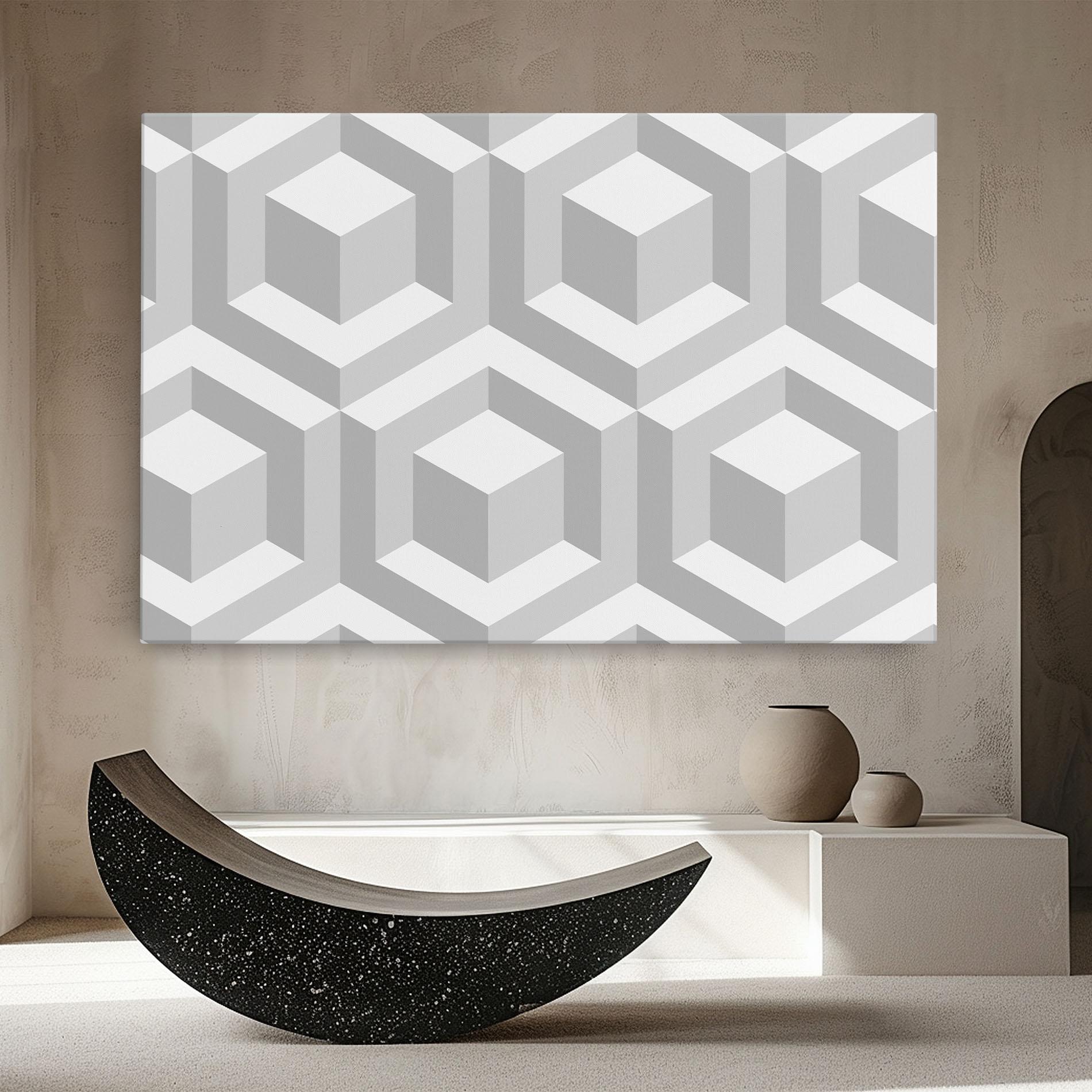 Картина на платно 3d Square mockup 8