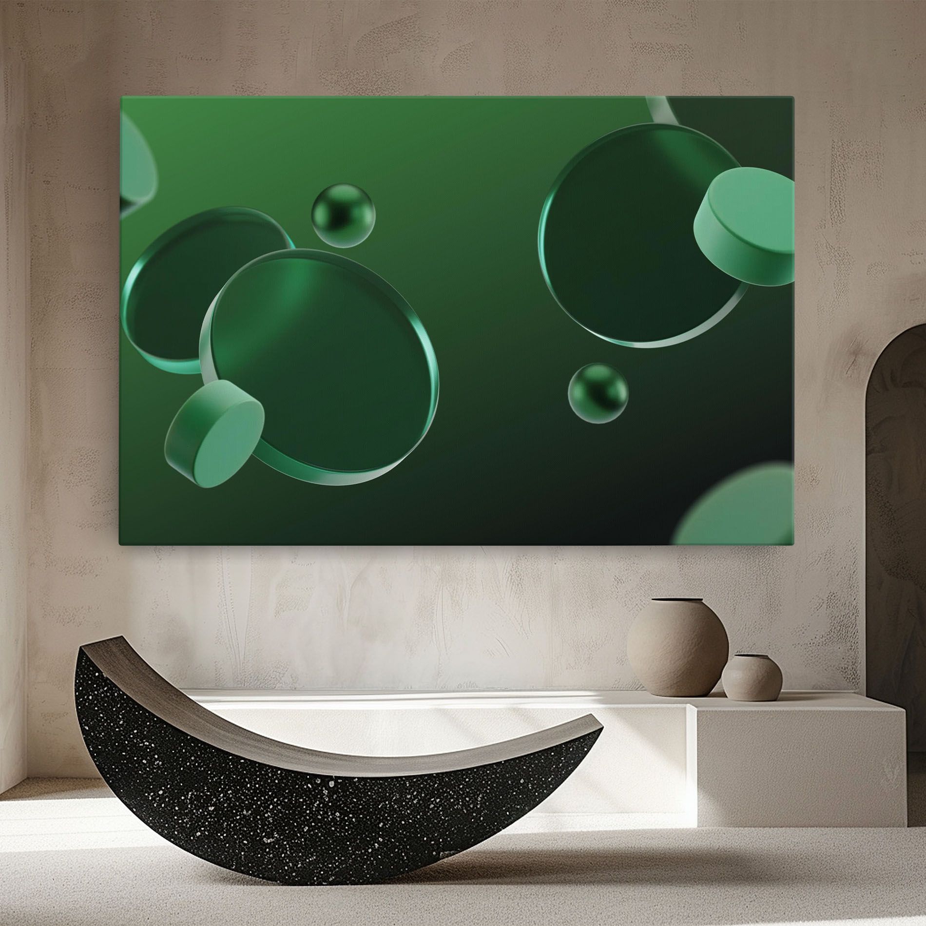 Green Circle Floating mockup 8