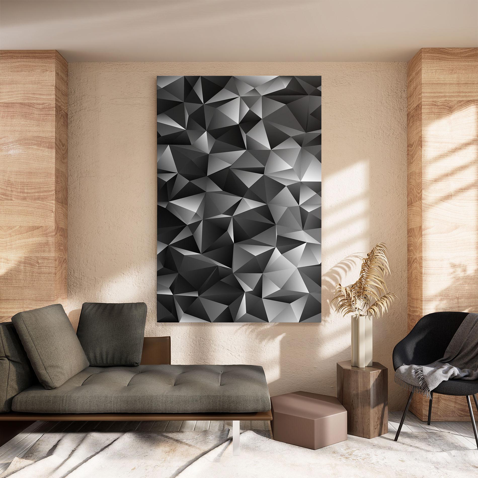 Картина на платно Black Triangle Pattern mockup 8