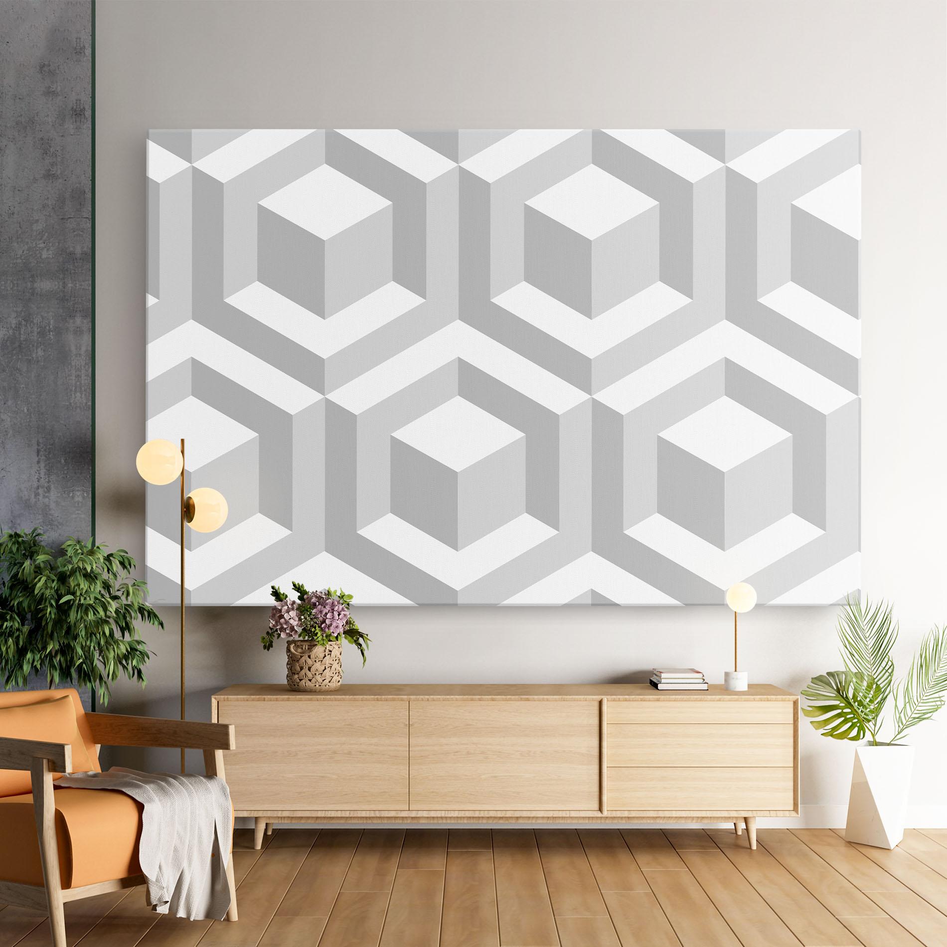 Картина на платно 3d Square mockup 9