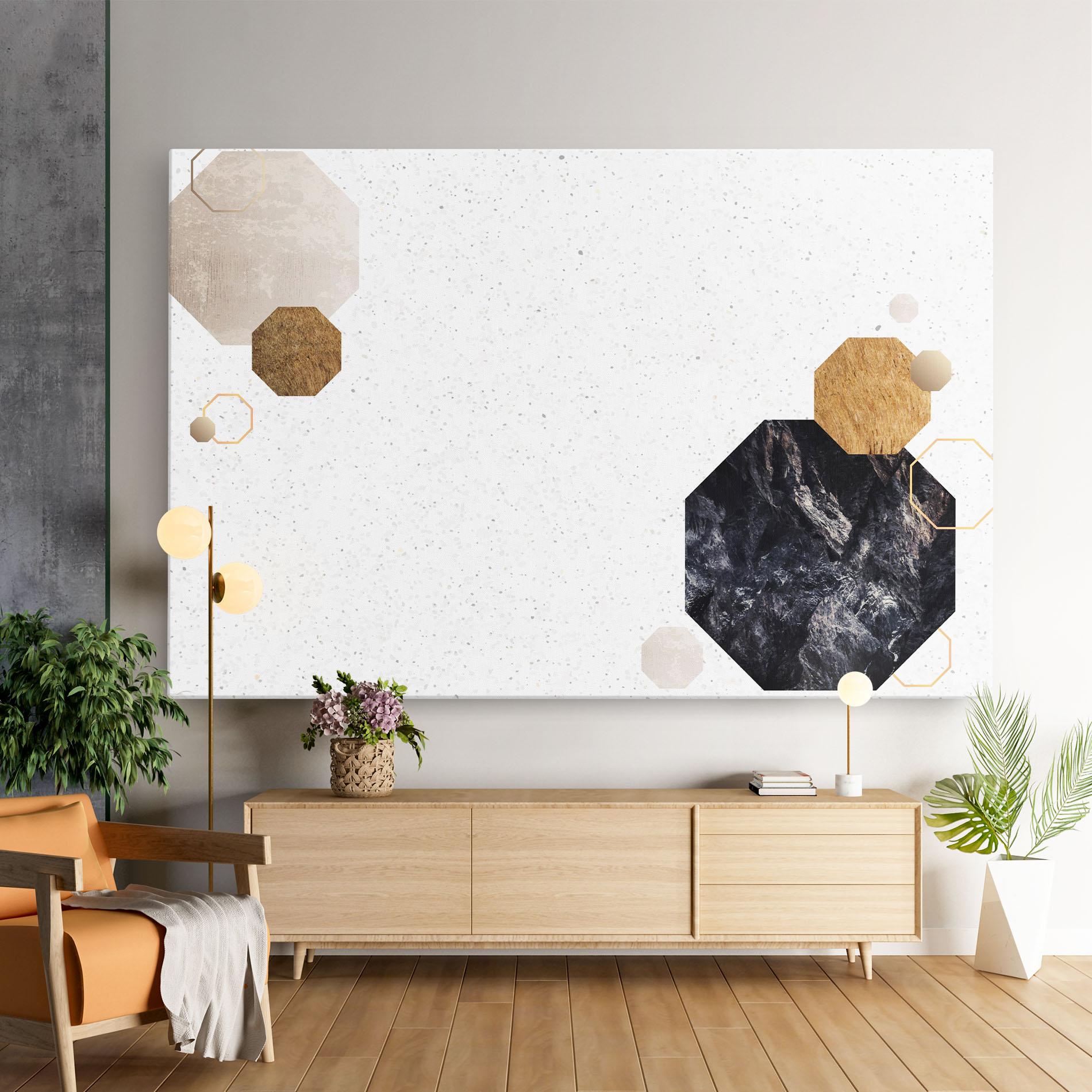 Картина на платно Big Hexagon mockup 9