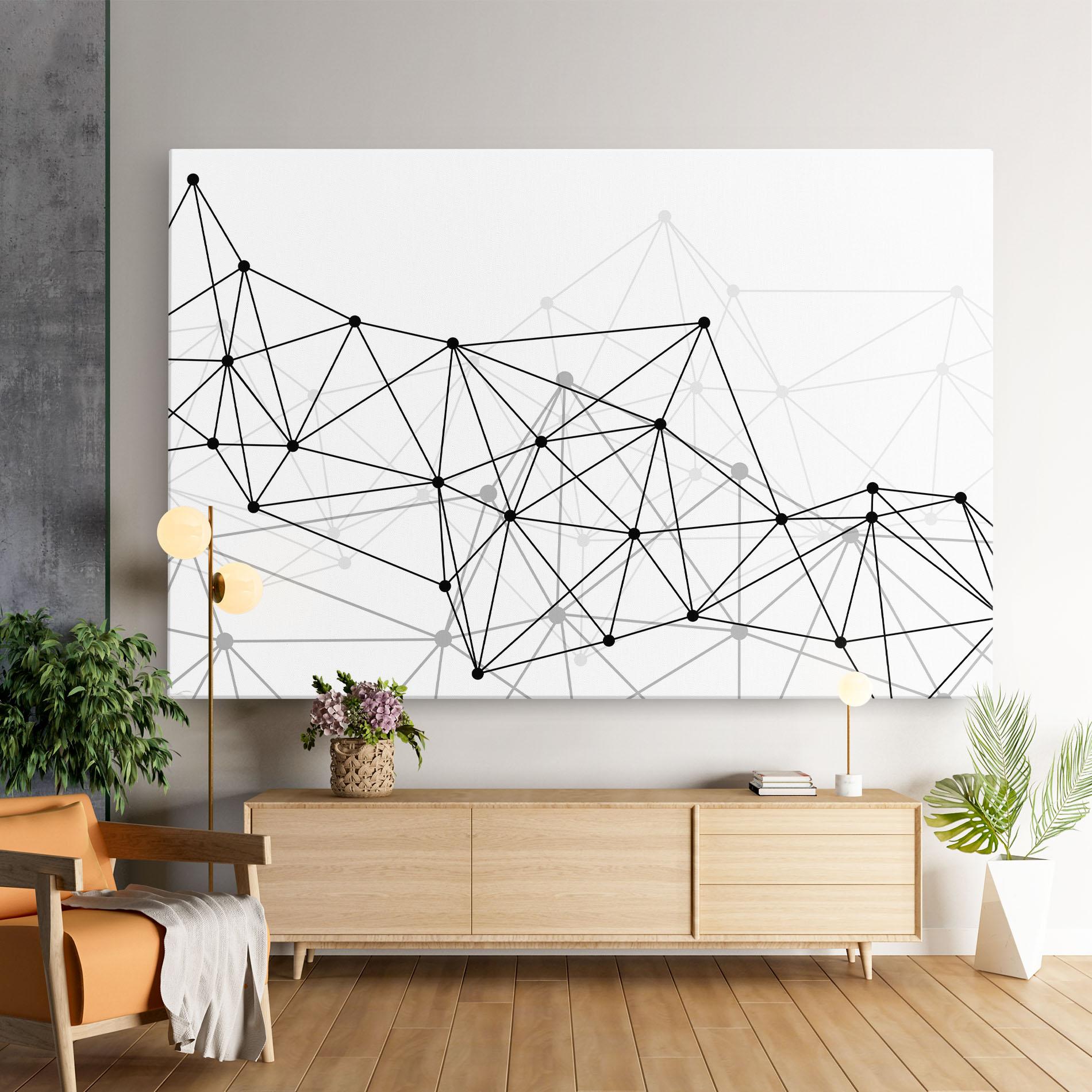 Картина на платно Black Connecting mockup 9